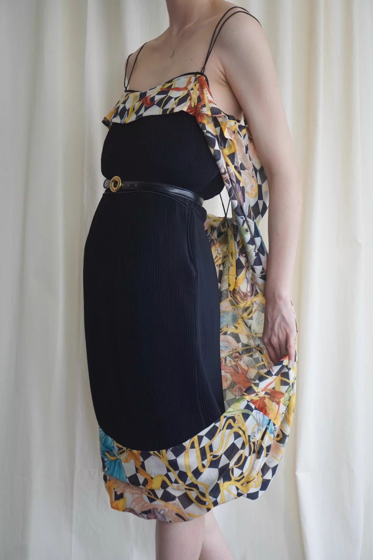 Hussein Chalayan HUSSEIN CHALAYAN 2000s Silk Double-Layer Cami Wrap Dress Size S / US 4 / IT 40 - 5 Thumbnail