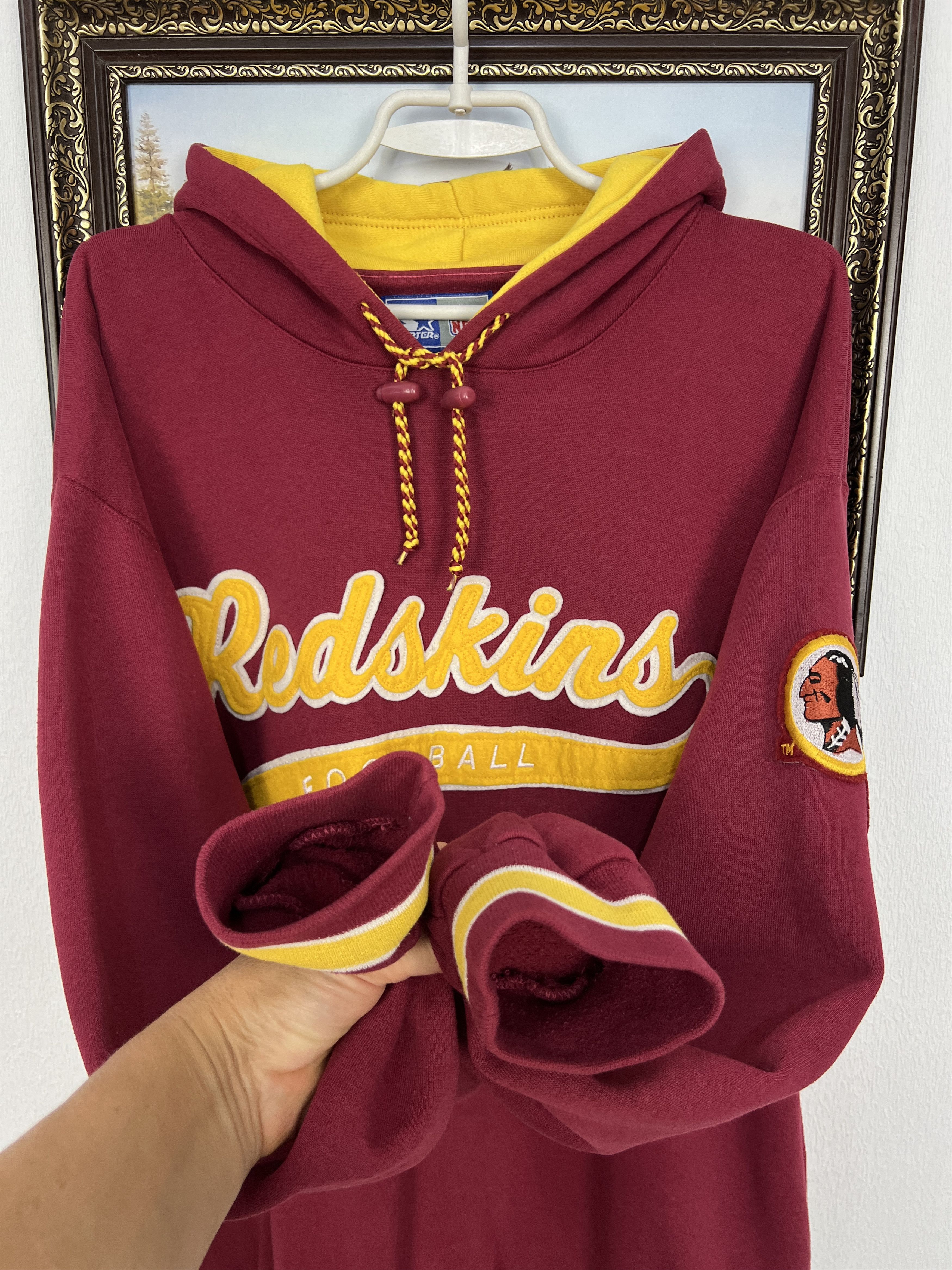 Starter Vintage 90's Starter Redskins Commanders Hoodie Mens NFL Size US L / EU 52-54 / 3 - 7 Thumbnail