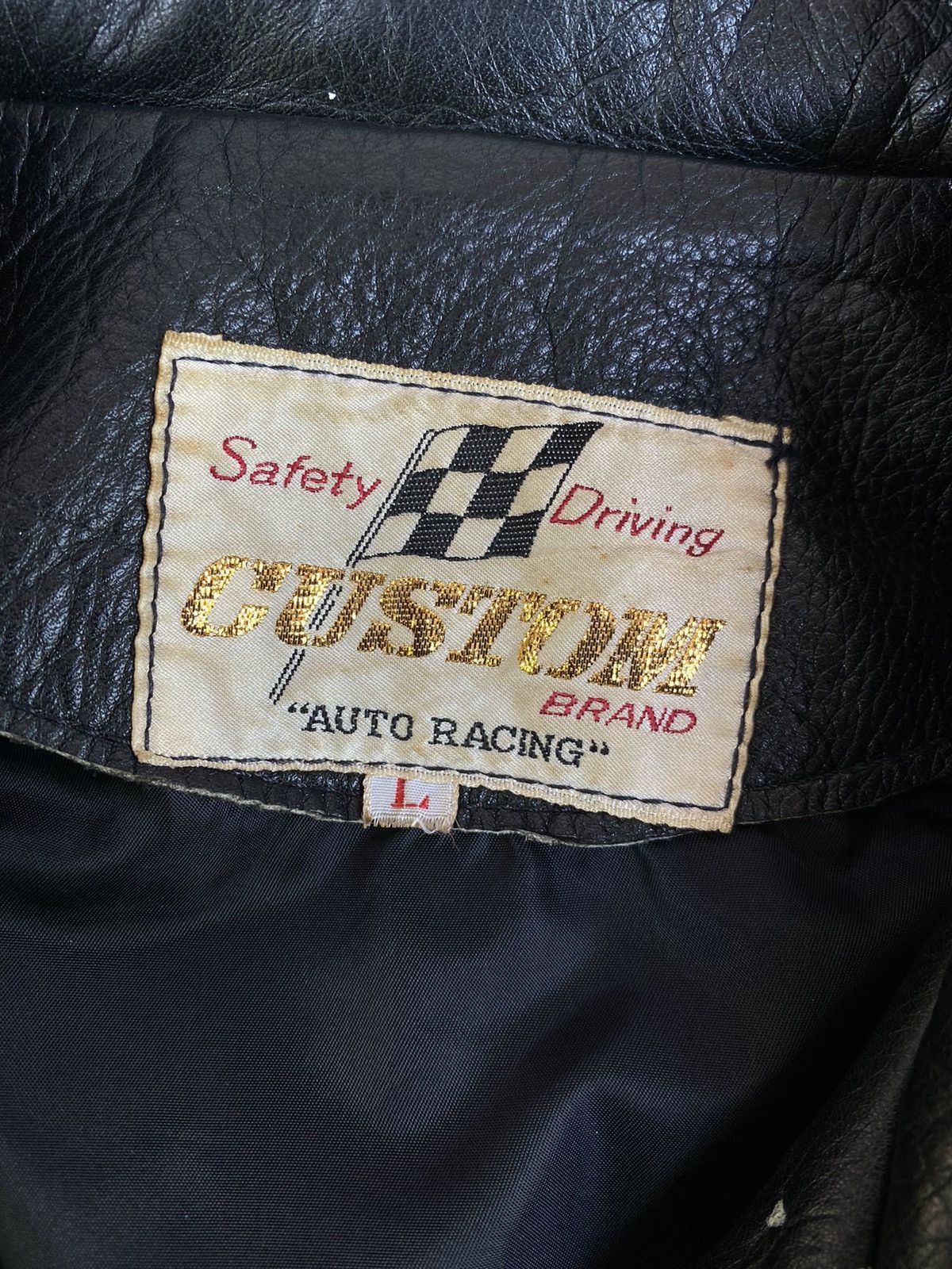Genuine Leather Vintage Double Collar Punk Leather Motorcycle Jacket. #D2 Size US L / EU 52-54 / 3 - 8 Thumbnail
