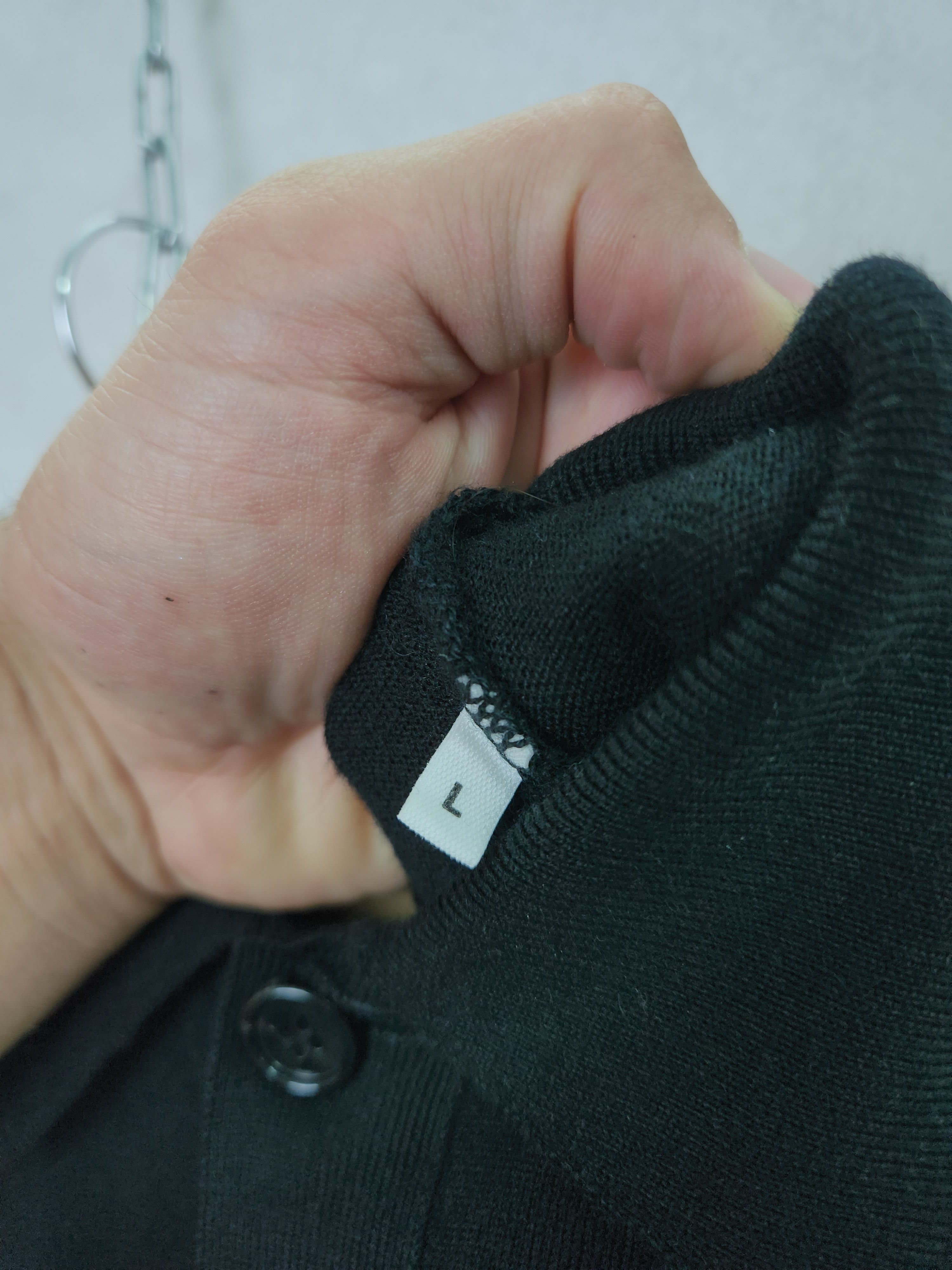 AMI Ami black cardigan button ups black logo merino wool Size US L / EU 52-54 / 3 - 10 Thumbnail
