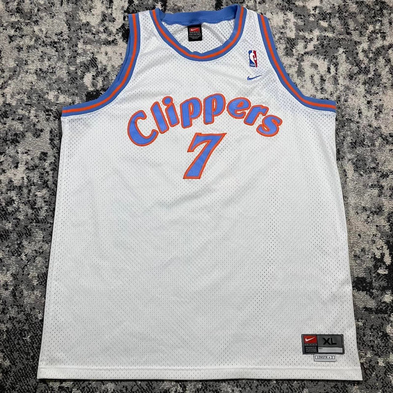 image of NBA x Nike Vintage Y2K Retro Nike Lamar Odom Los Angeles Clippersjersey in White, Men's (Size XL)