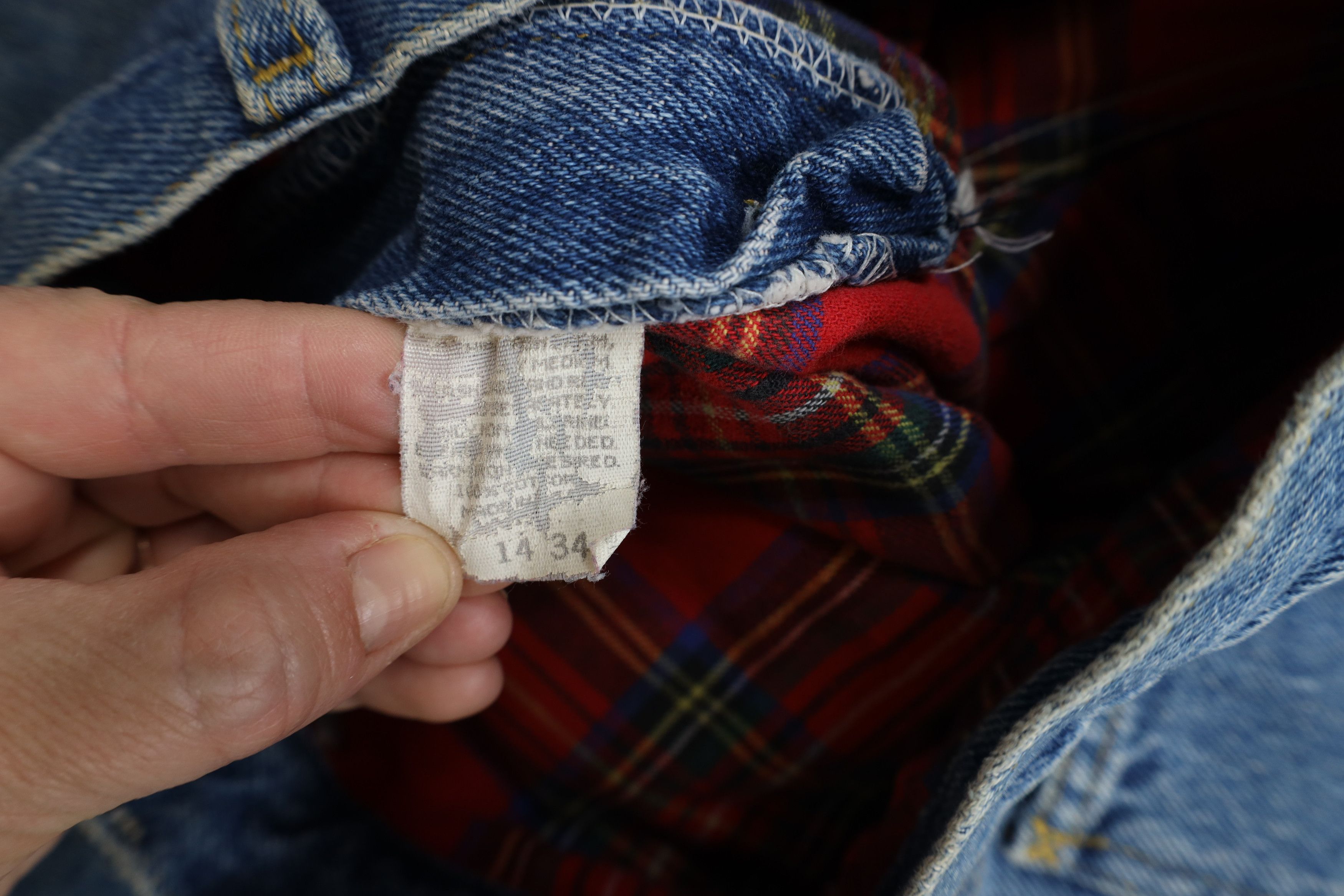 L.L. Bean × Vintage Vintage 90s LL Bean Flannel Lined Tapered Leg Denim Jeans Size 36" / US 14 / IT 50 - 9 Thumbnail