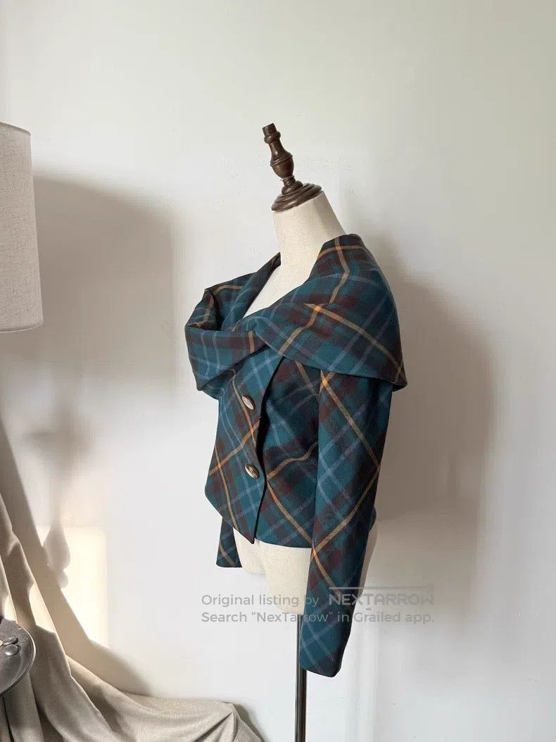 Vivienne Westwood Vivienne Westwood Vintage green check patterned suit jacke Size M / US 6-8 / IT 42-44 - 3 Thumbnail