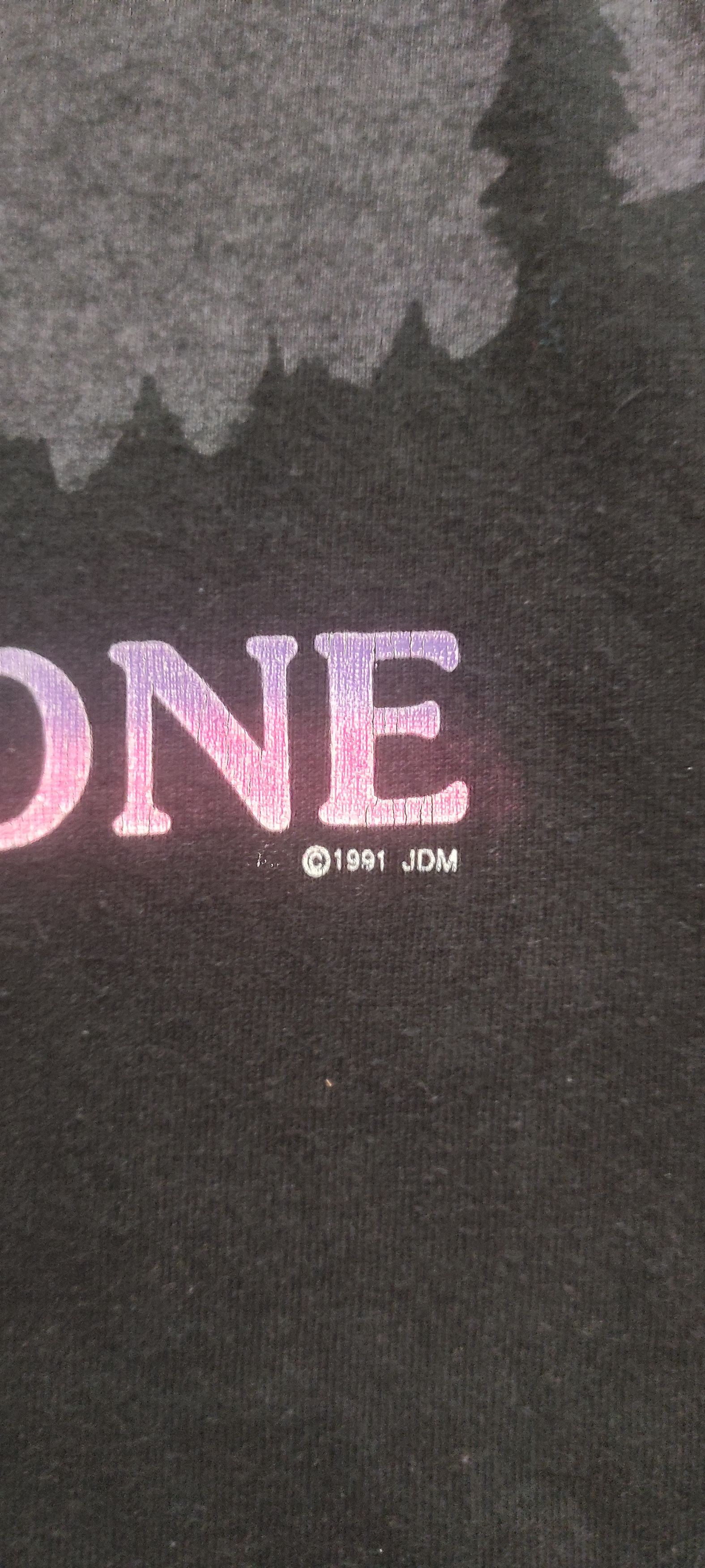 Fruit Of The Loom VTG 90s Yellowstone Wolf AOP Shirt Made In USA Size US L / EU 52-54 / 3 - 9 Thumbnail