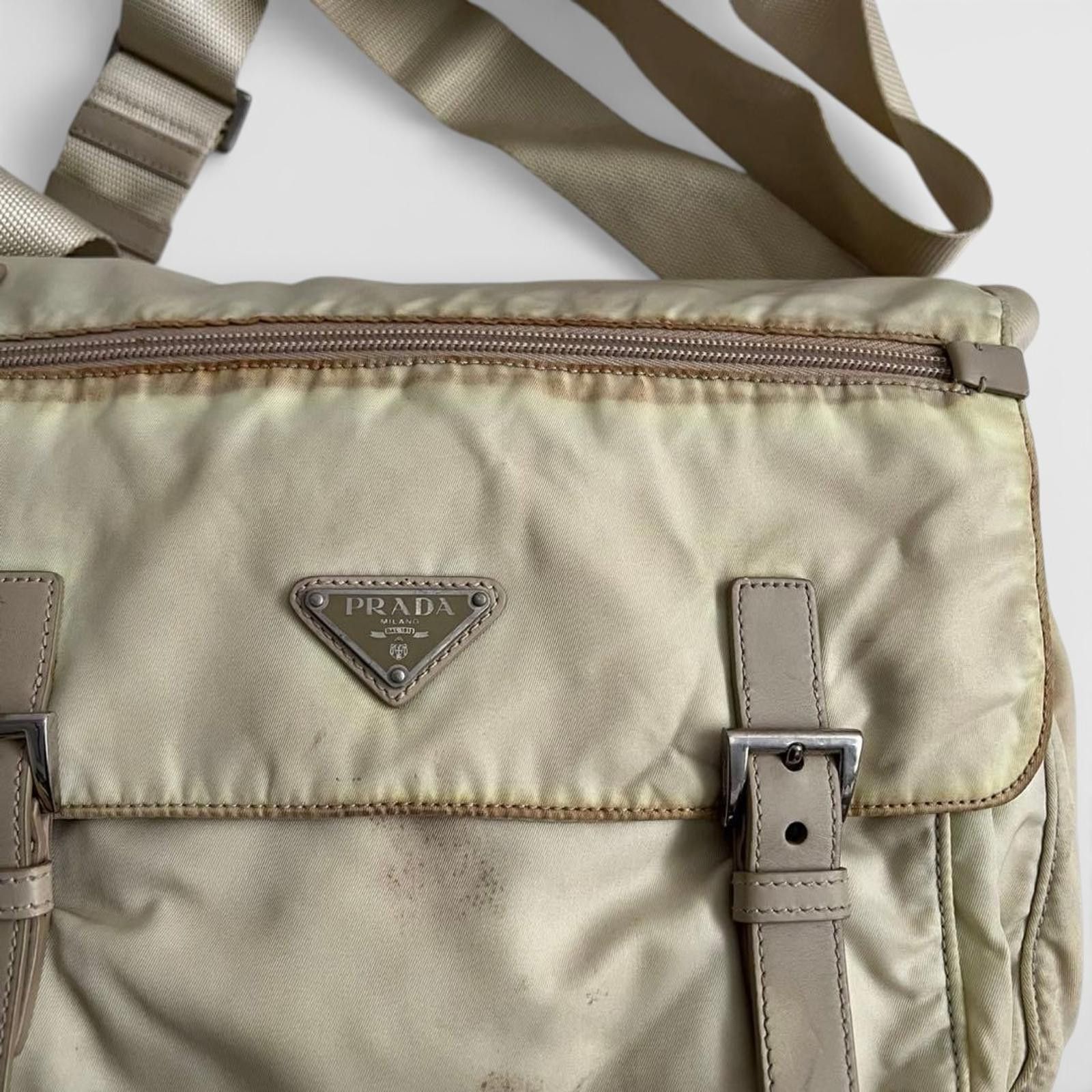 Prada Prada - Shoulder Bag Beige Nylon Size ONE SIZE - 3 Thumbnail