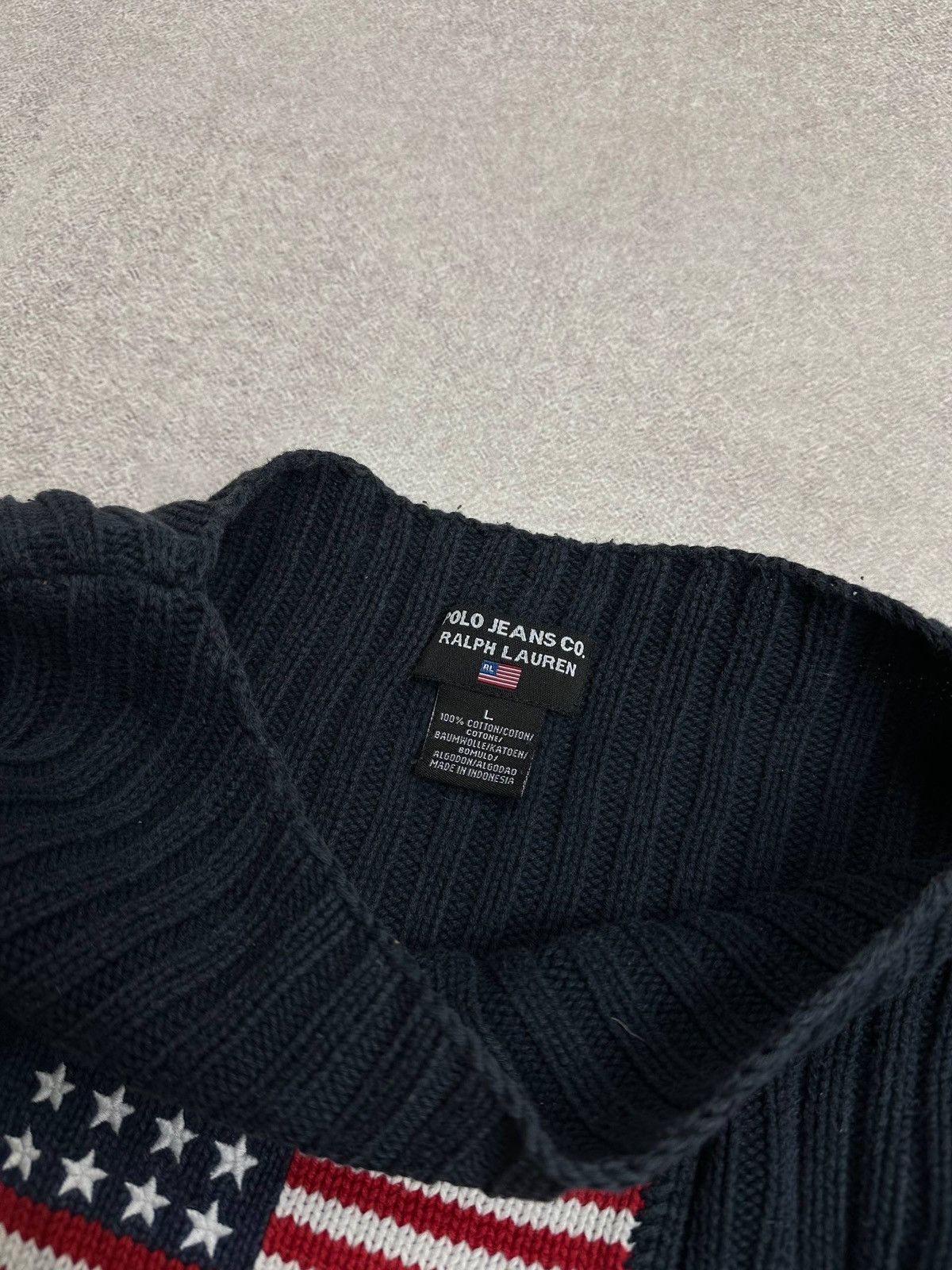 Polo Ralph Lauren Vintage Polo Ralph Lauren USA Flag Womans Sweater Rare L Size L / US 10 / IT 46 - 3 Thumbnail