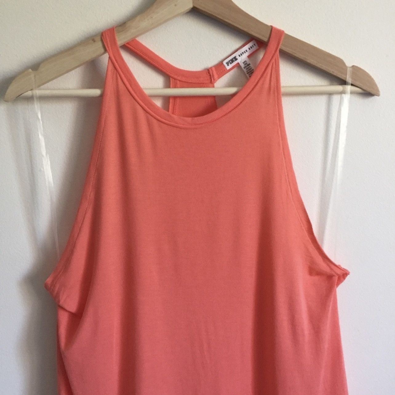 Victoria's Secret VICTORIA'S SECRET PINK Coral Orange Pink Super Soft Tank Top Size S / US 4 / IT 40 - 2 Thumbnail