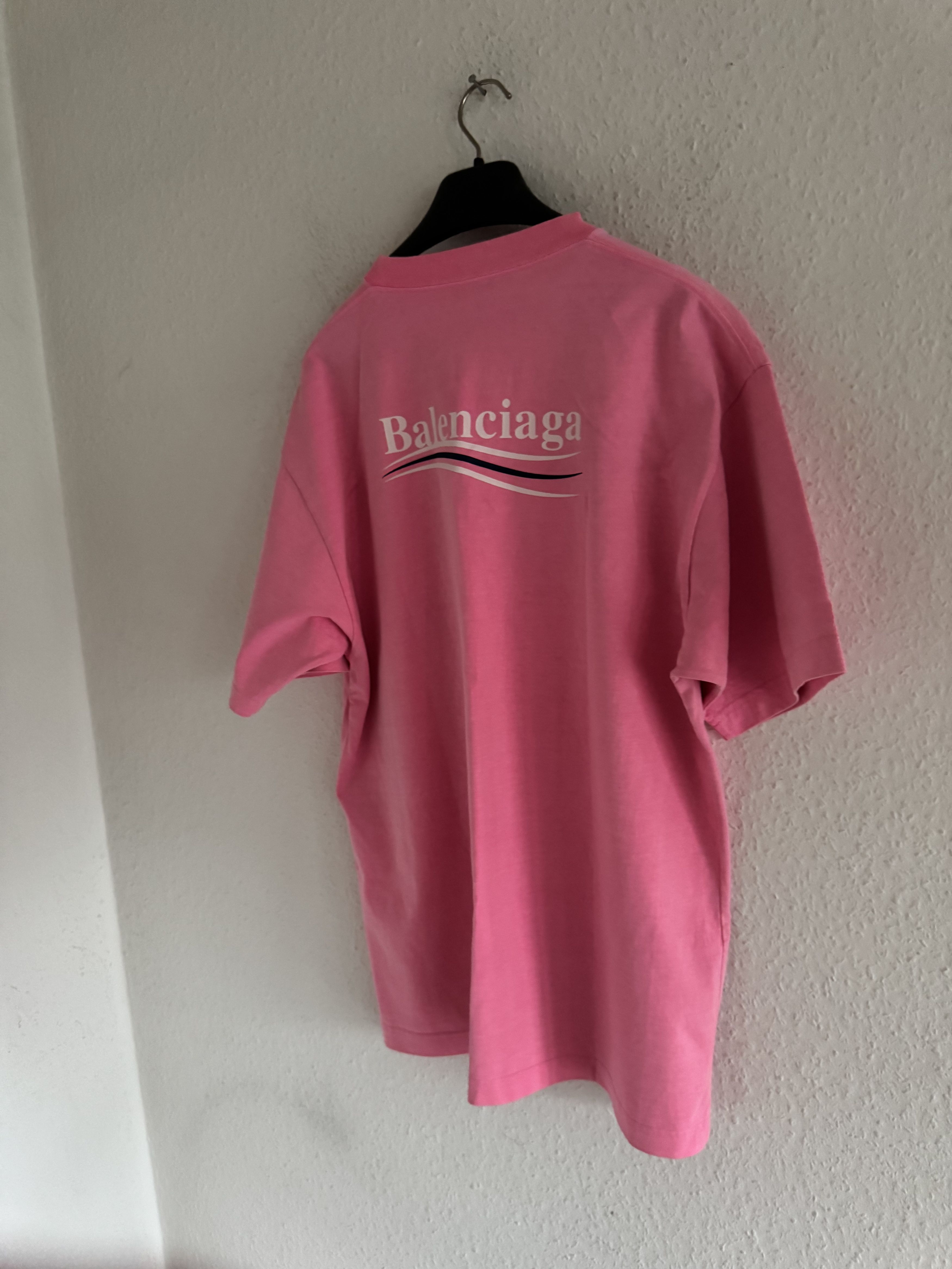 Balenciaga Campaign Logo Tee Pink Size US S / EU 44-46 / 1 - 7 Thumbnail