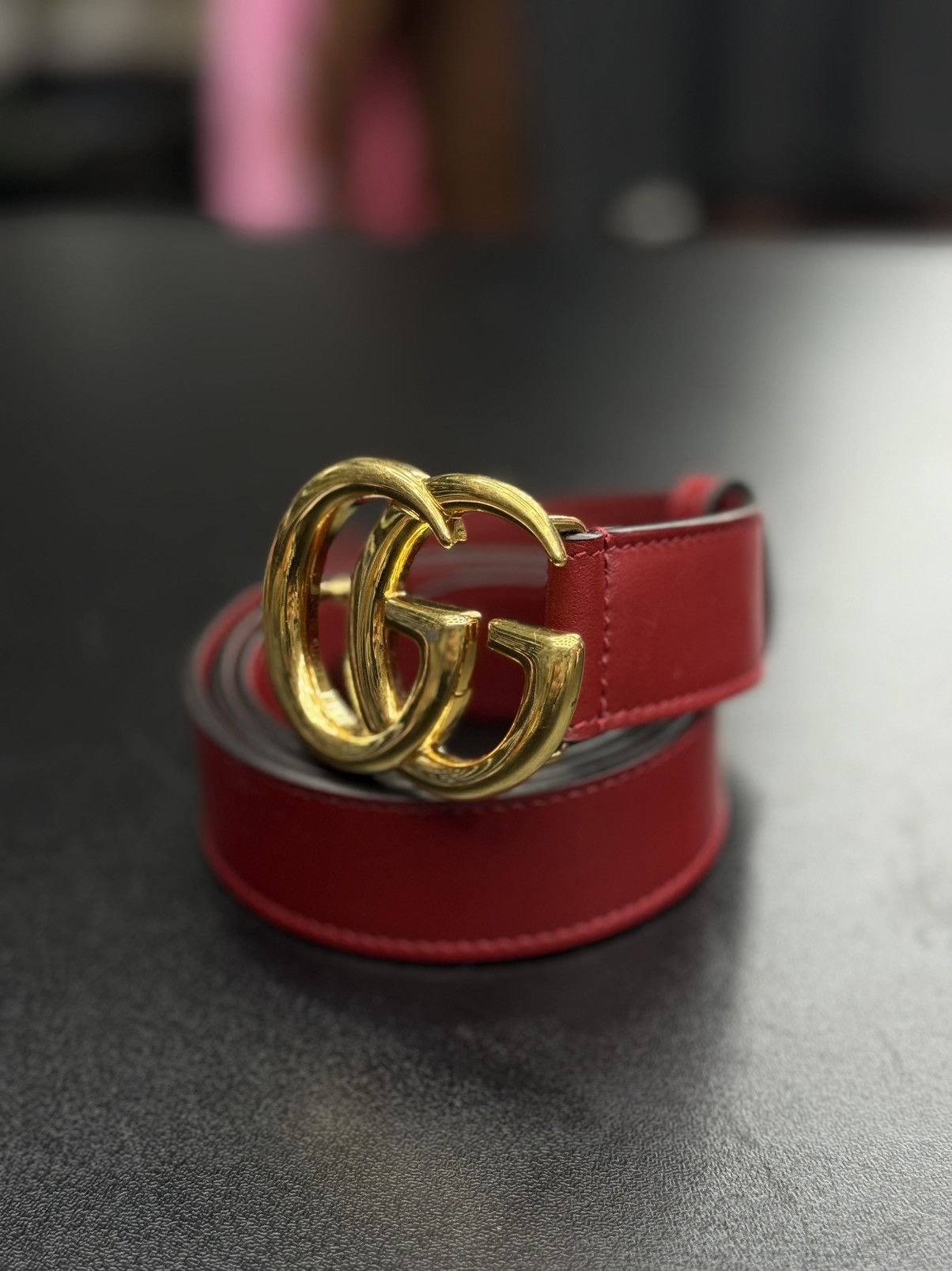 Gucci Gucci Red Belt Women’s Size 80/32 Pre Owned 🧼 Size ONE SIZE - 8 Thumbnail