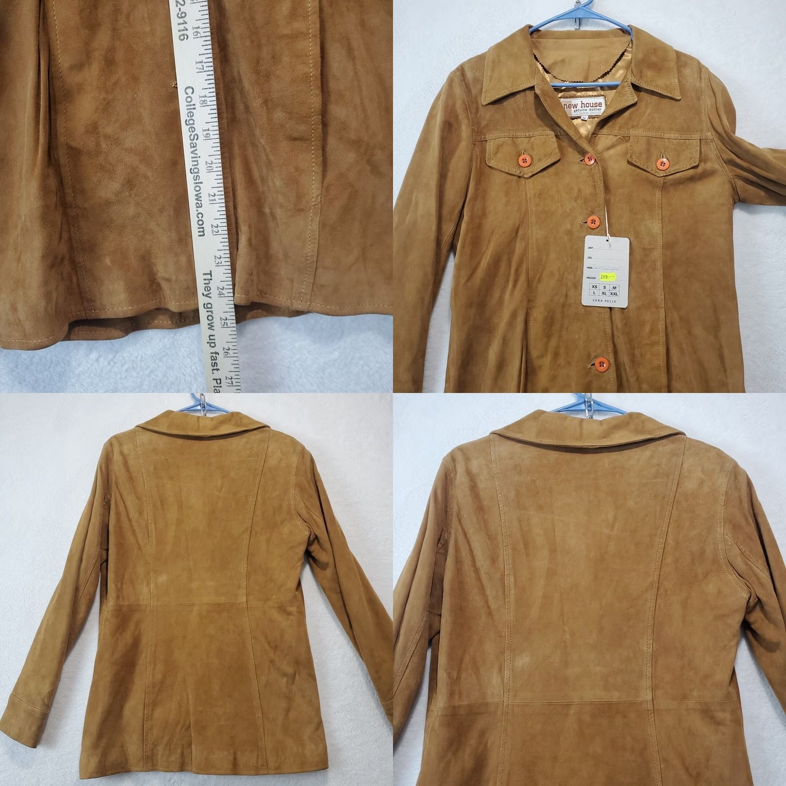 Vera Pelle VINTAGE Vera Pelle Brown Suede Italian Leather Jacket Boho Hippie Size M Women Regular Jacket Size M / US 6-8 / IT 42-44 - 9 Thumbnail