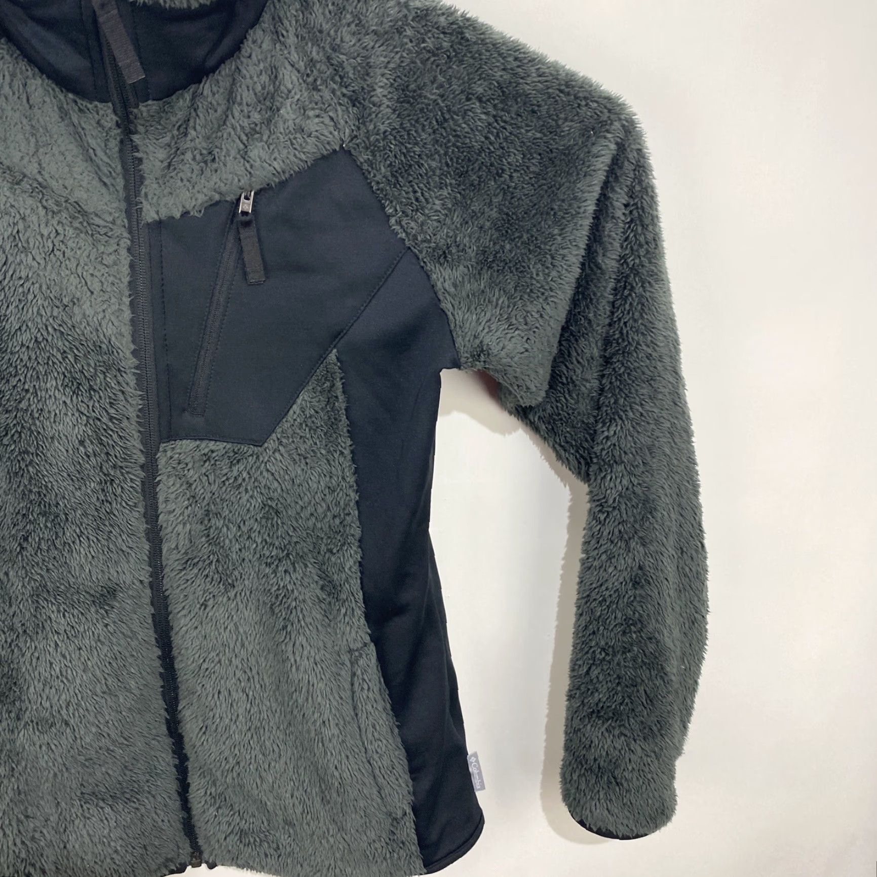Vintage Columbia Sherpa Full Zip Women's Sweater Gray Black Fleece Winter Jacket Medium Size M / US 6-8 / IT 42-44 - 4 Thumbnail