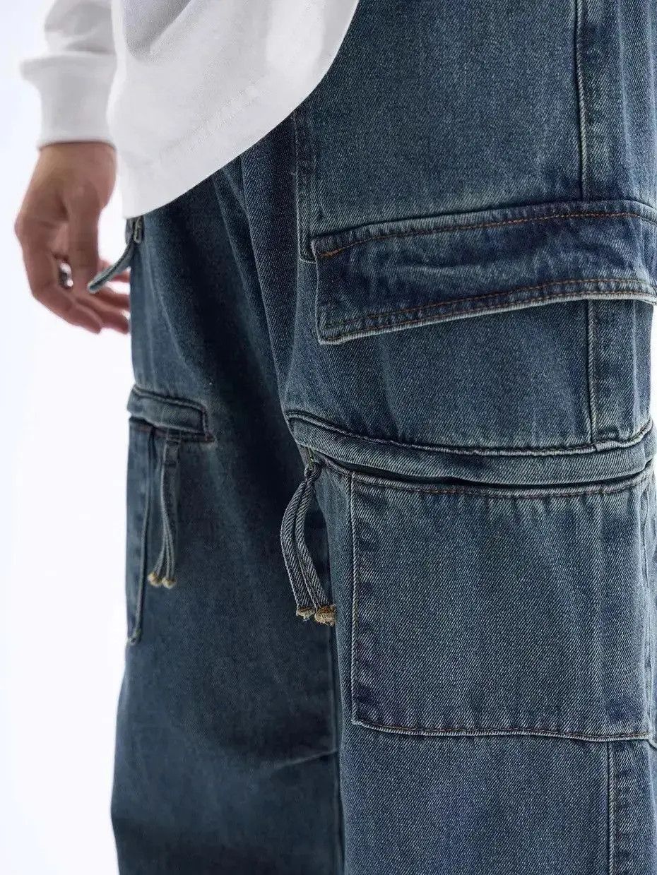 Japanese Brand Harajuku Streetwear Pockets Baggy Jeans Size US 32 / EU 48 - 3 Thumbnail