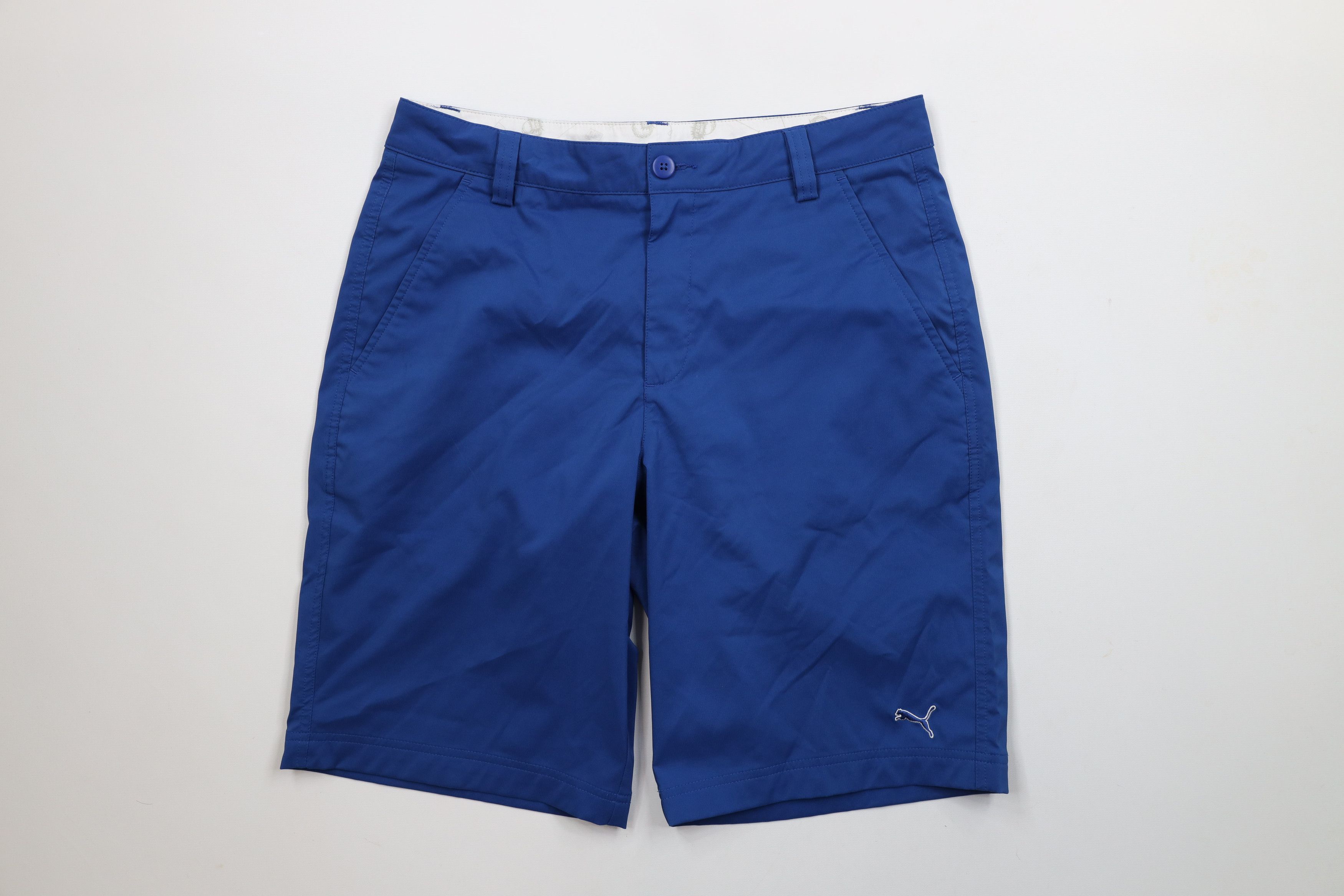 Puma × Vintage Puma Golf Cell Rickie Fowler Tech Golfing Chino Shorts Blue Size US 32 / EU 48 - 1 Thumbnail