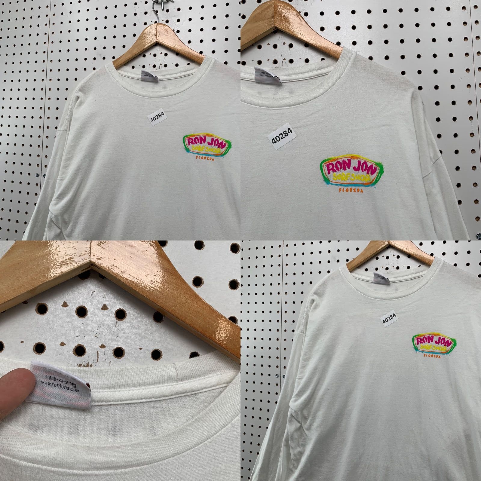 Ron Jon Surf Shop Ron Jon Surf Shop Shirt Mens M White Florida Long Sleeve Colorful 21.5x28 Shirt Mens Colorful Florida Long Sleeve Crew Neck Size US M / EU 48-50 / 2 - 8 Thumbnail