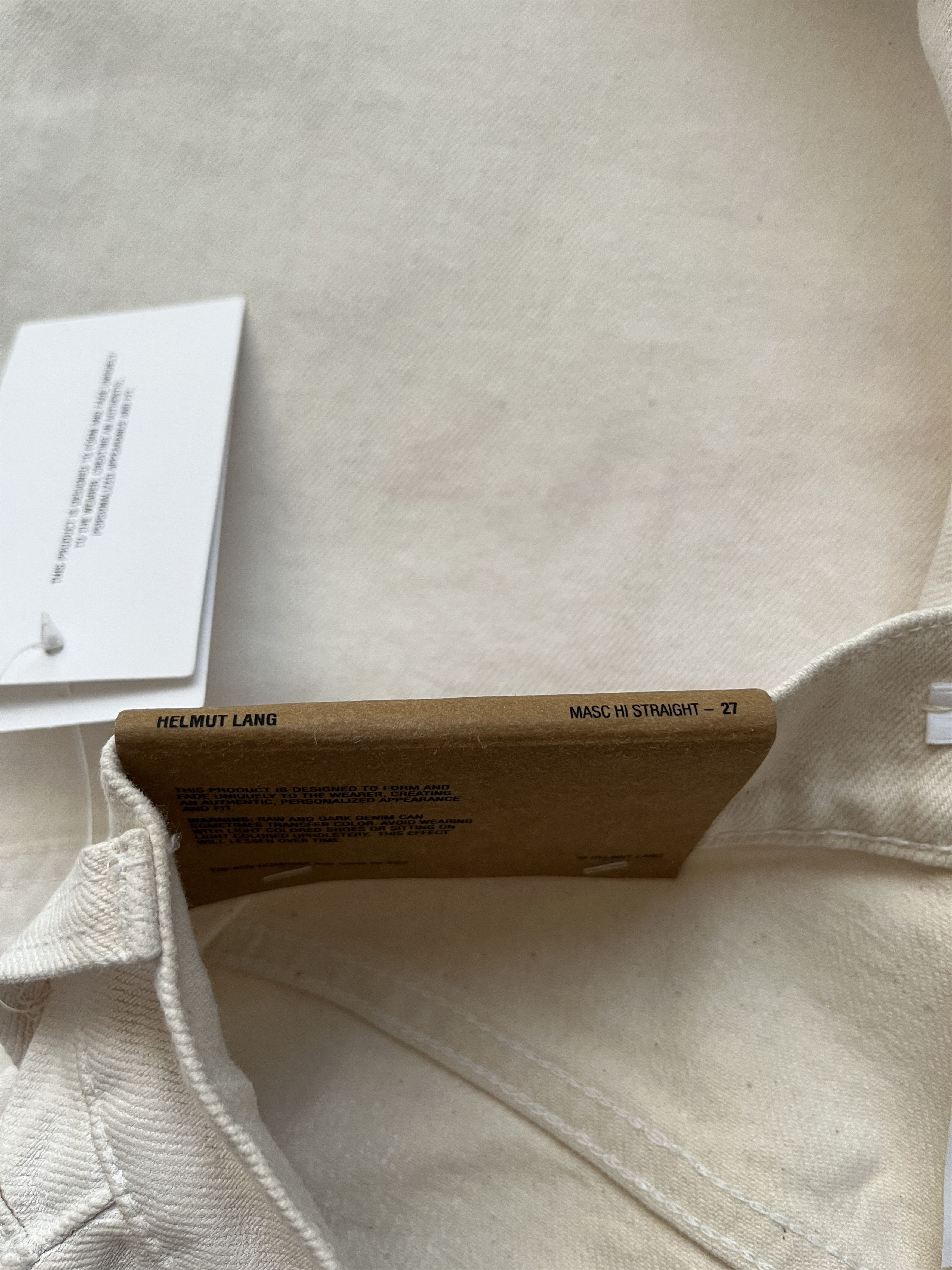 Helmut Lang ⚡️QUICK SALE⚡️Helmut Lang White Hi Straight Denim Jeans Size US 30 / EU 46 - 3 Thumbnail
