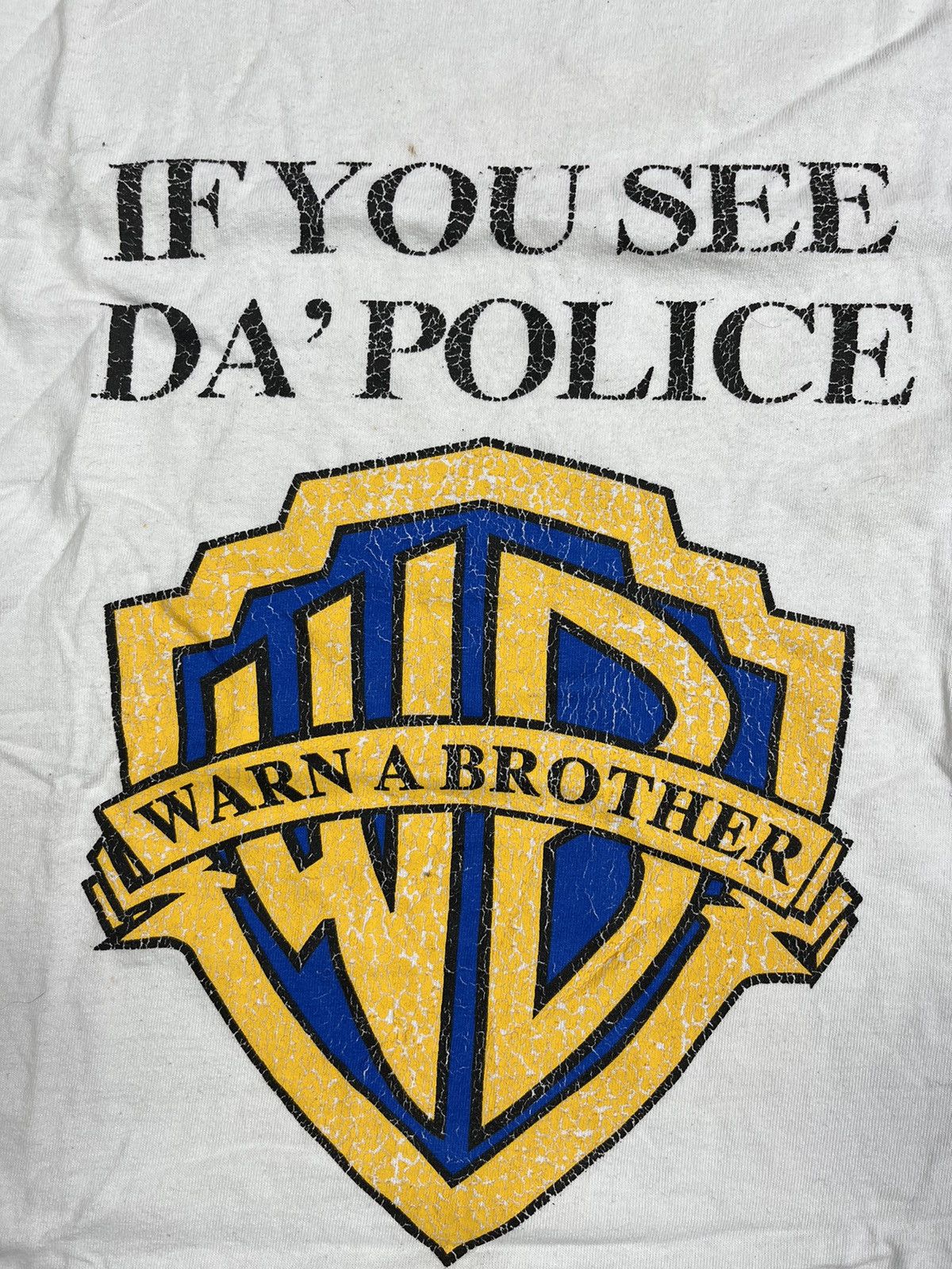Vintage Vintage Y2K Humor “Warn a brothers” t-shirt big logo size M Size US M / EU 48-50 / 2 - 4 Thumbnail