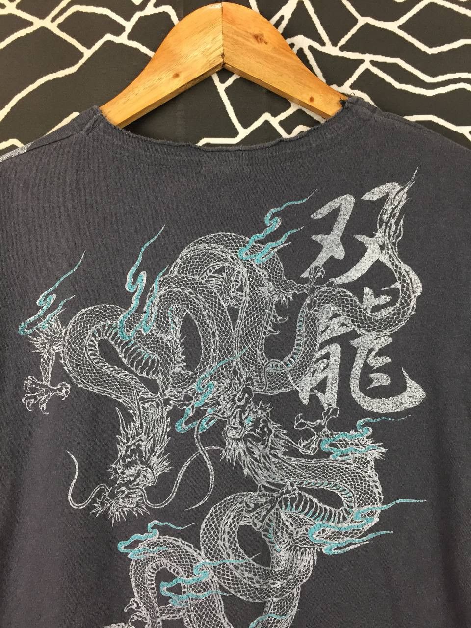 Karakuri Tamashii Vtg Karakuri Tamashii Japanese Wano Style Twin Dragon Tee Size US S / EU 44-46 / 1 - 7 Thumbnail