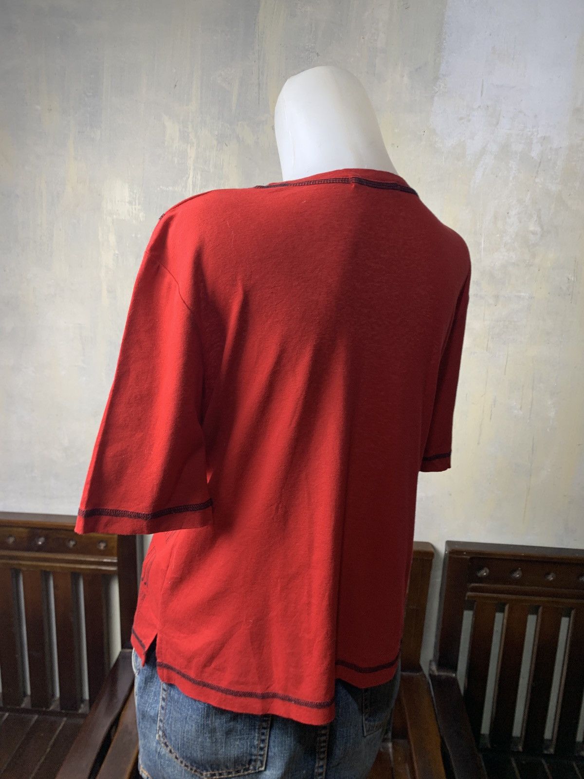 Seditionaries 2000s Gardenia Japan Red Poem Goth Graphic Contrast Tee Size M / US 6-8 / IT 42-44 - 3 Thumbnail