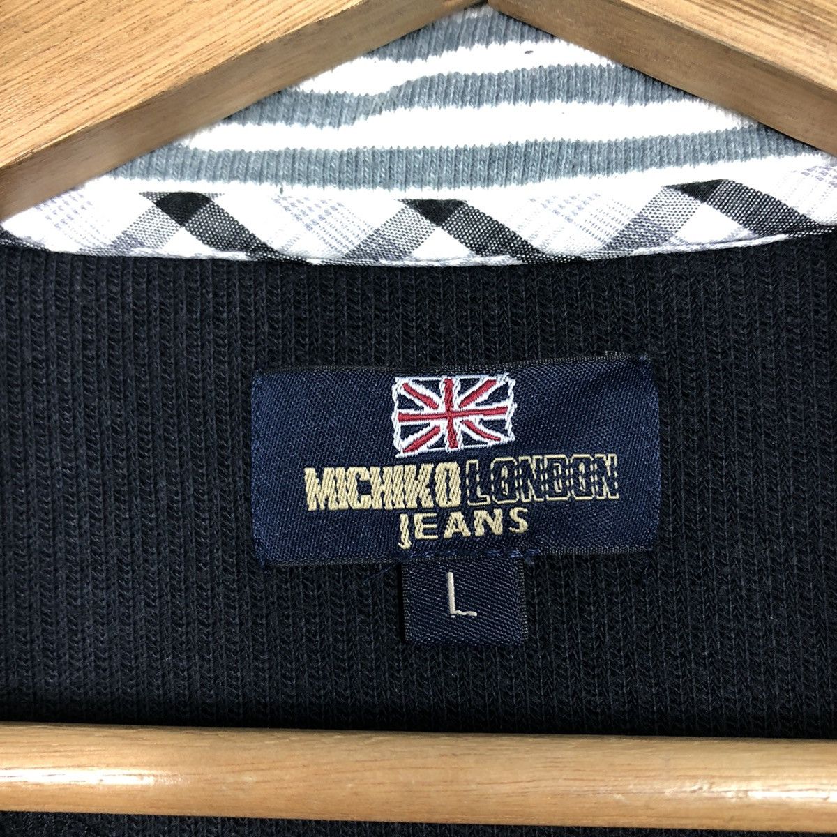 Japanese Brand × Michiko Koshino London × Vintage 📌Vintage Half Zipper Collar Sweatshirt Michiko London Jeans Size US L / EU 52-54 / 3 - 16 Thumbnail