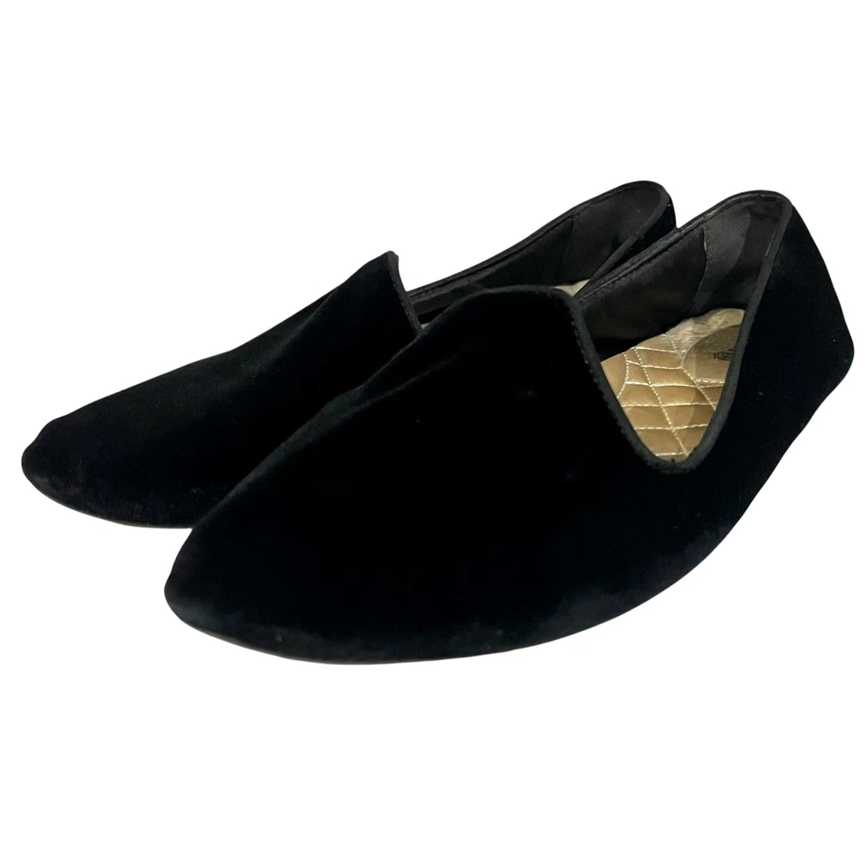 Velvet Birdies The Starling Flats Womens 9 Black Velvet Comfort Casual Slip On Loafers Size US 9 / IT 39 - 5 Thumbnail