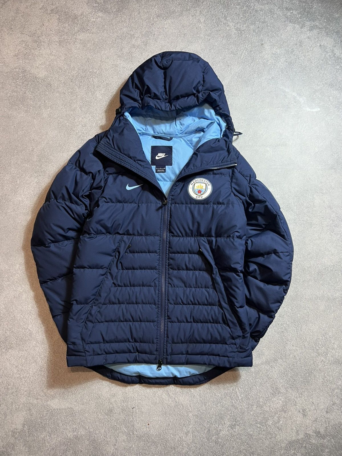 Nike 💙NIKE MANCHESTER SITY NYLON PUFFER HYPE Y2K SWAG JACKET Size US M / EU 48-50 / 2 - 9 Thumbnail