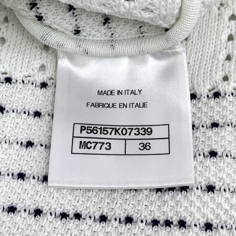 Chanel Chanel Color-blocked hollow striped cotton casual knitted Size 24" / US 00 / IT 34 - 7 Thumbnail