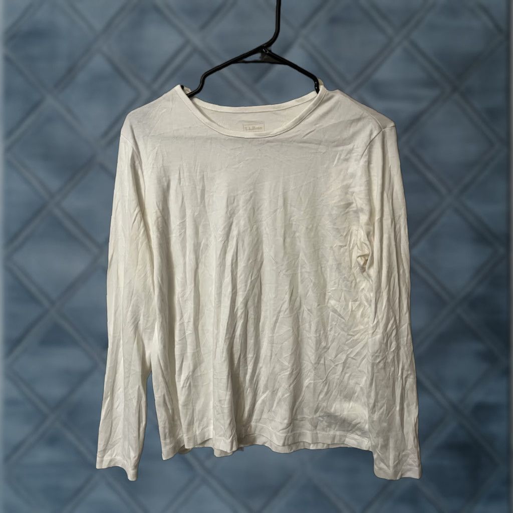 Vintage L.L. Bean Shirt Womens XS Long Sleeve Crew Neck 100% Cotton Blue Pima Top Tee I 207240 Size XS / US 0-2 / IT 36-38 - 1 Thumbnail