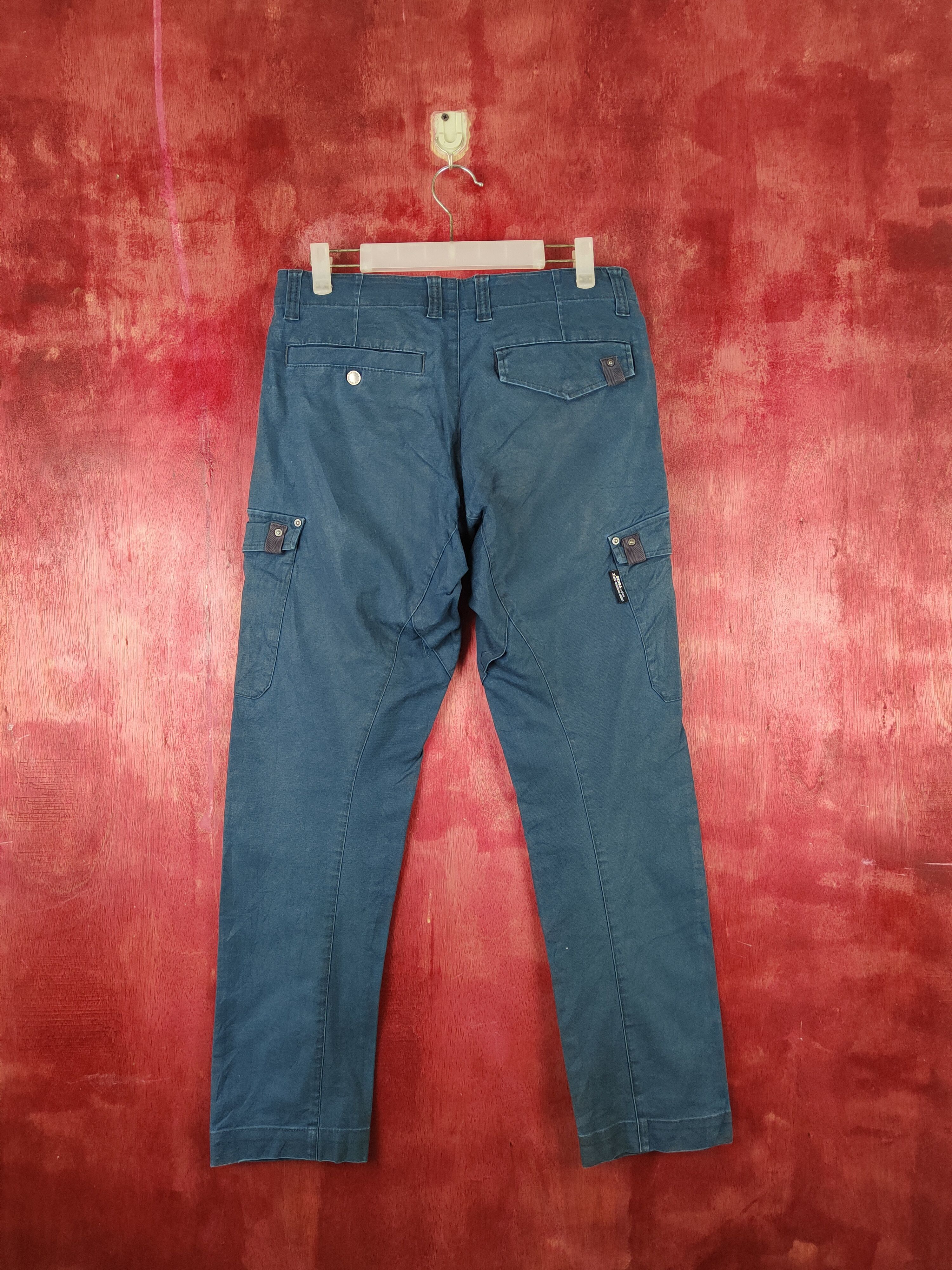 Japanese Brand Genba-Xebec Blue Multipocket Tactical Cargo Pants #S1317 Size US 30 / EU 46 - 8 Thumbnail
