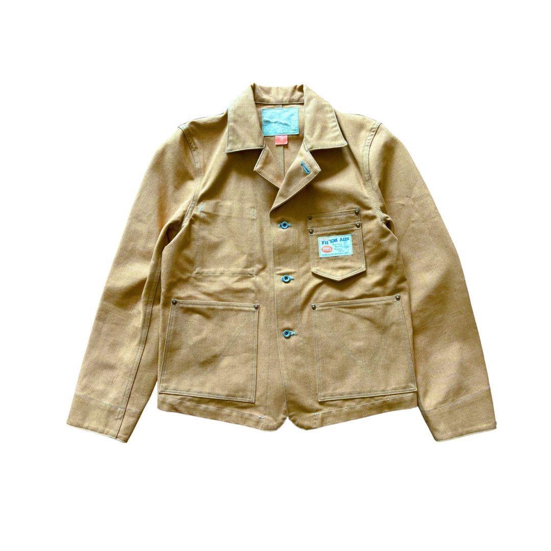 FilMelange Fil' Em Alls Brown Duck Cotton Coverall Jacket (Size 3) Size US S / EU 44-46 / 1 - 2 Thumbnail