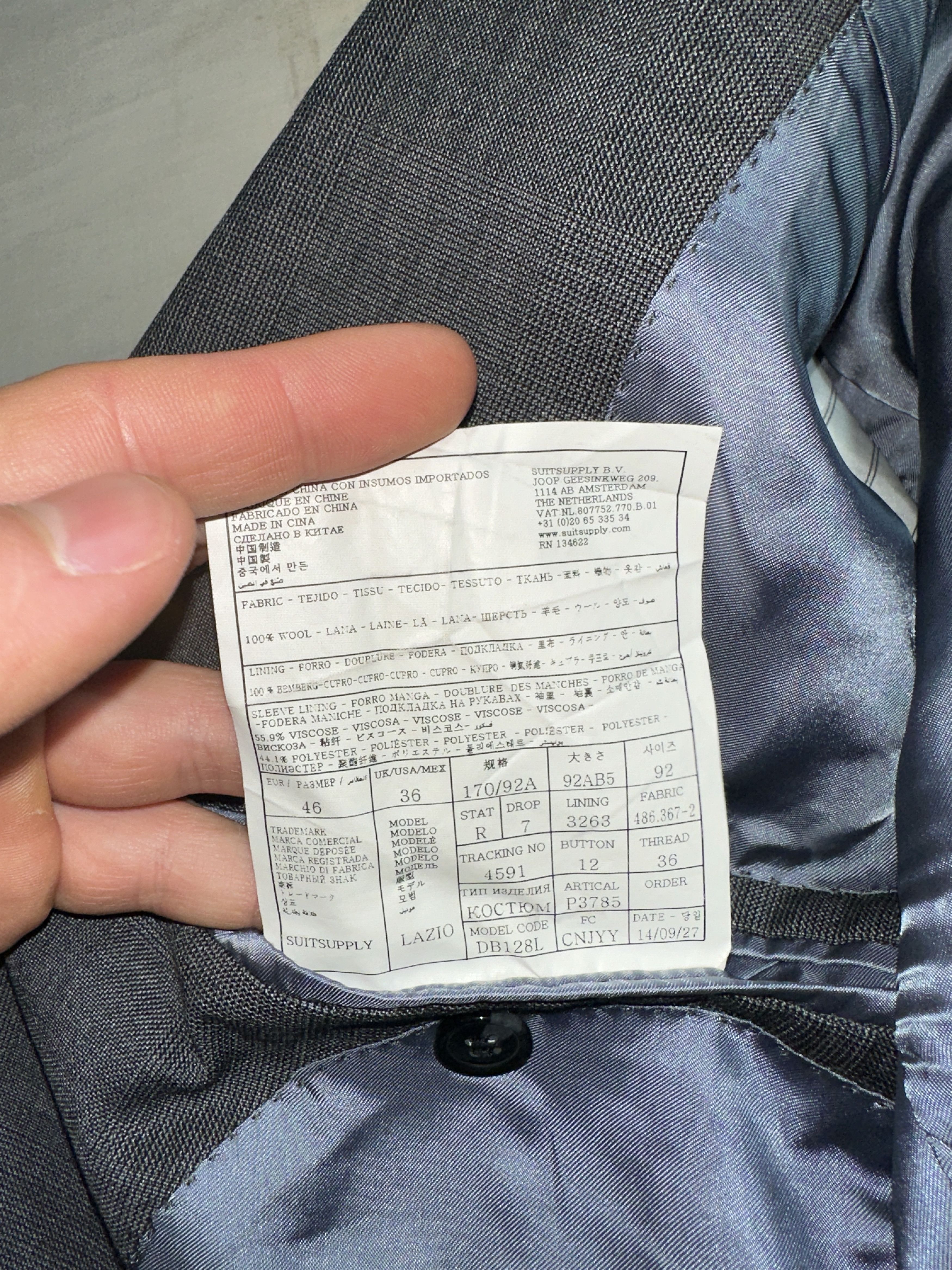Suitsupply Suit Supply Vitale Barberis Canonico Lazio Suit Size 36 46 Size 36R - 12 Thumbnail
