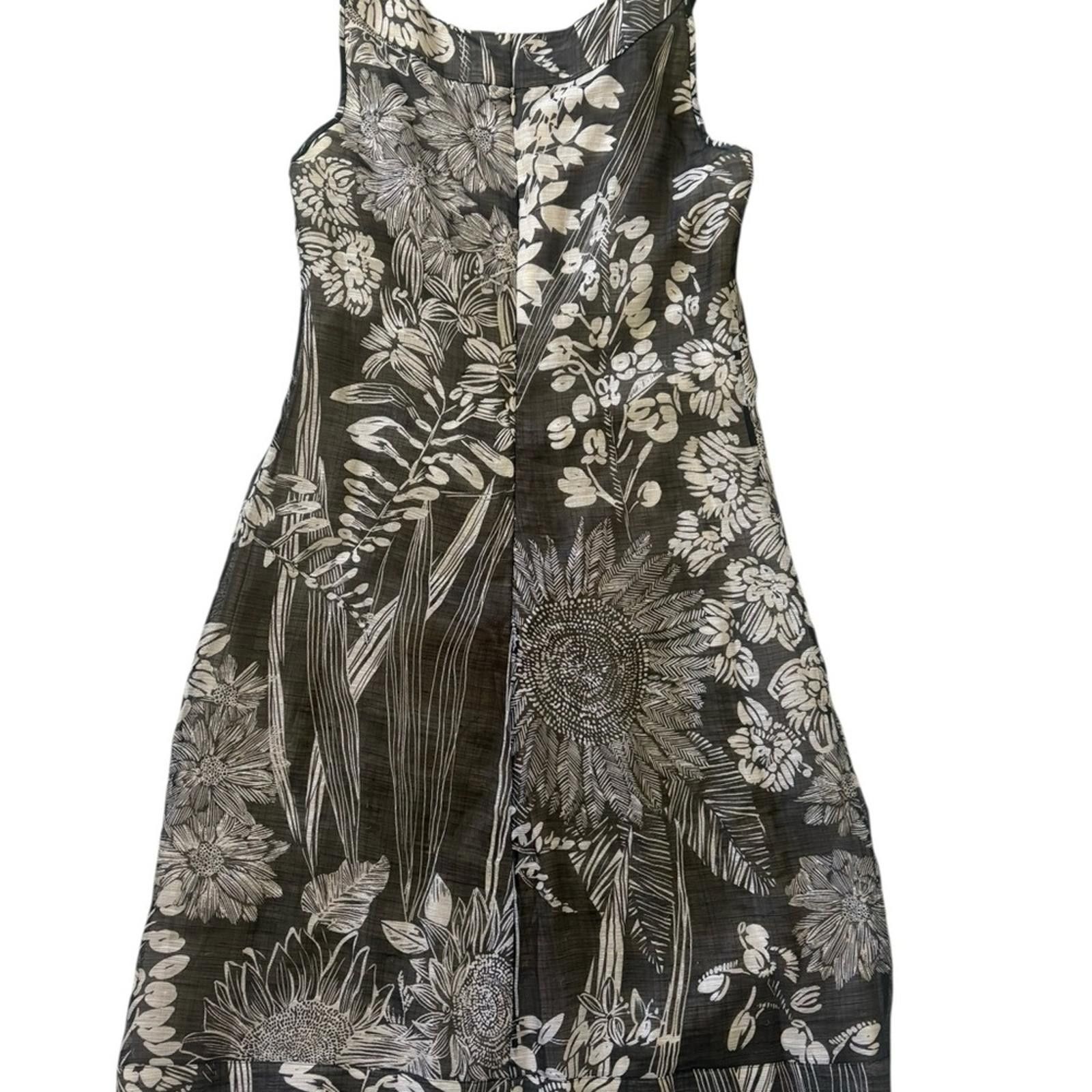 Armani Collezioni Armani Collezioni Linen/Silk Floral Floral Midi Dress Size 6 Size M / US 6-8 / IT 42-44 - 2 Thumbnail