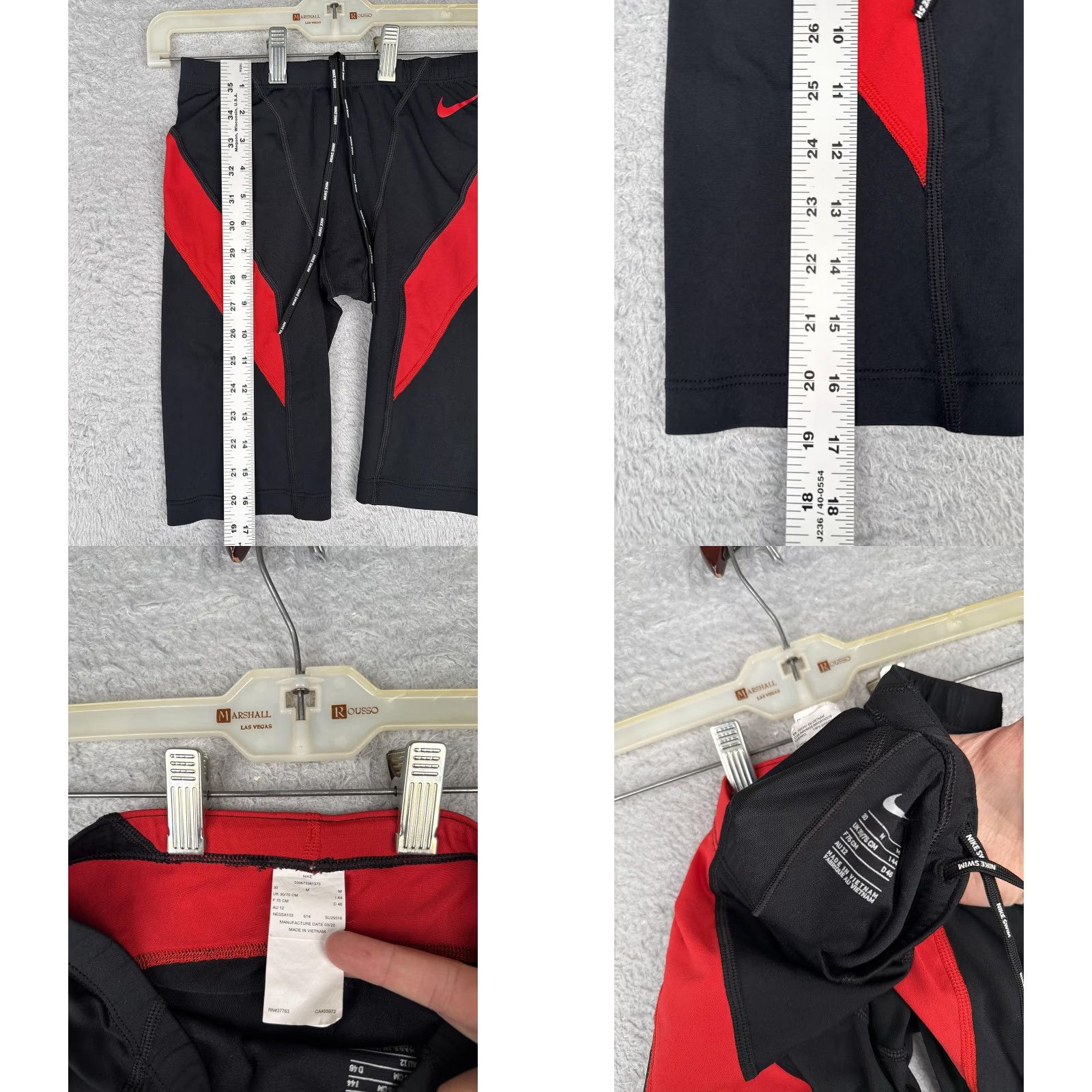 Nike Nike Swim Bottoms Mens 30 Black Colorblock Jammer Compression Drawstring Size US 30 / EU 46 - 8 Thumbnail
