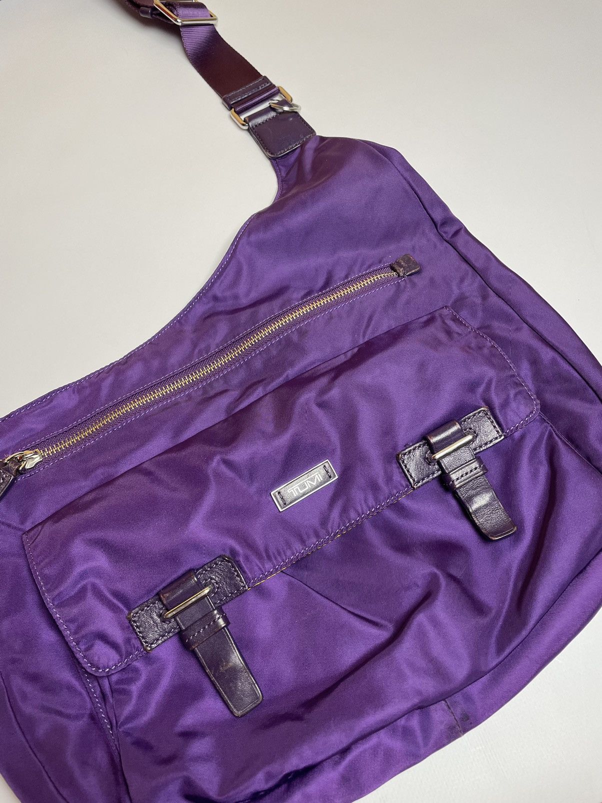 Tumi Tumi Y2K Purple Nylon Crossbody Messenger Bag Size ONE SIZE - 2 Thumbnail