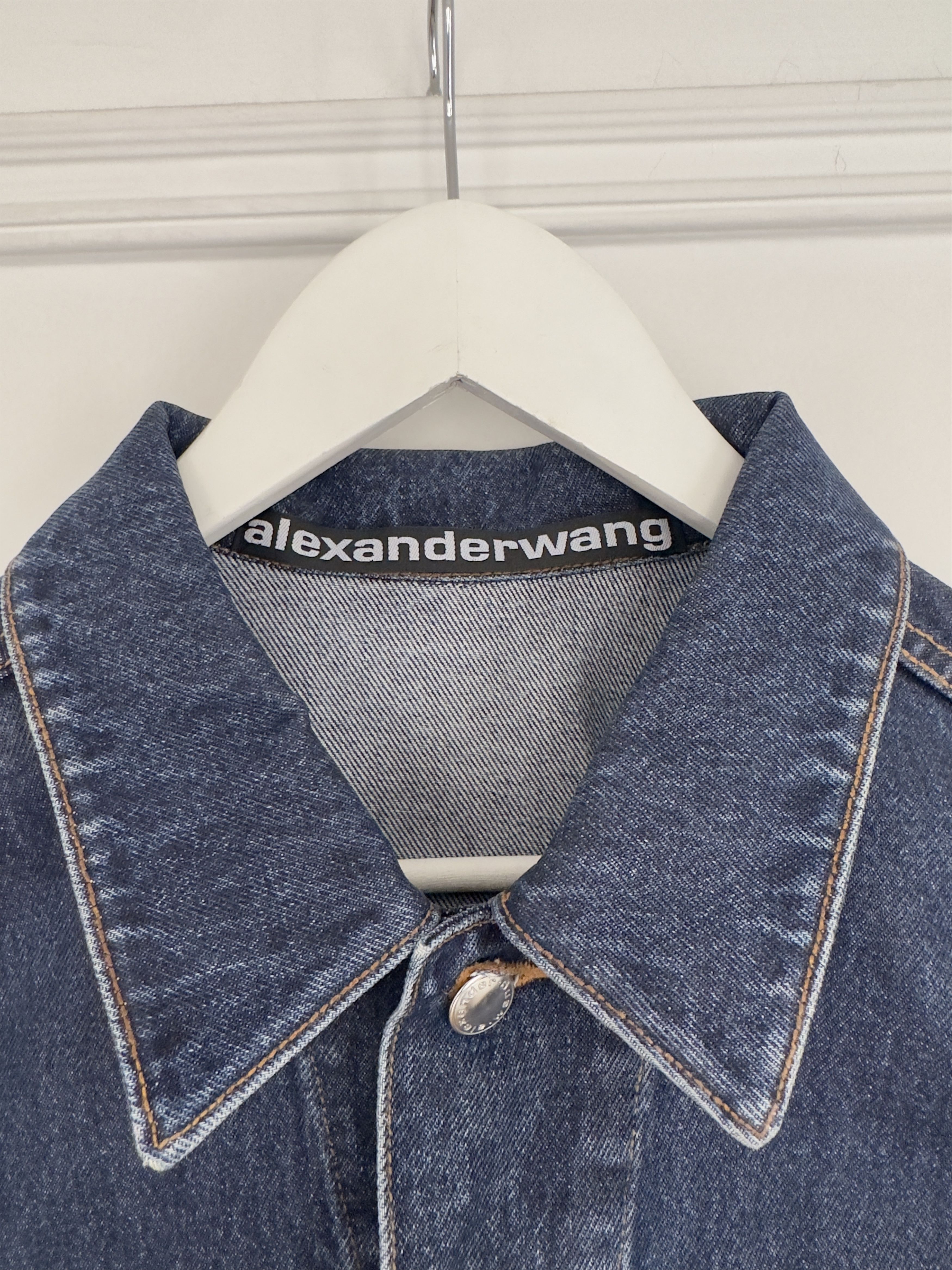 Alexander Wang Alexander Wang Denim Trucker Coated Jacket Size S / US 4 / IT 40 - 4 Thumbnail