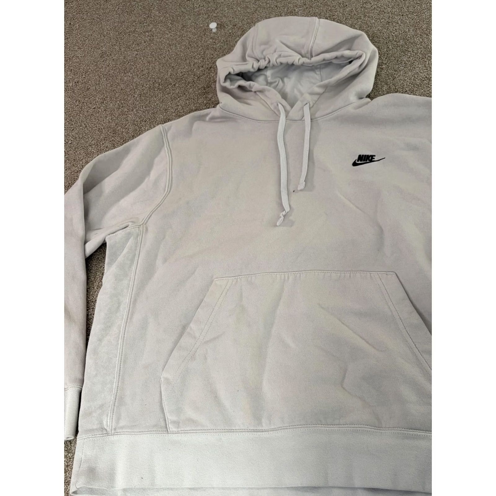 Nike Nike Shirt Mens L White Sportswear Club Fleece Hoodie Pullover Swoosh Sweatshirt Size US L / EU 52-54 / 3 - 2 Thumbnail
