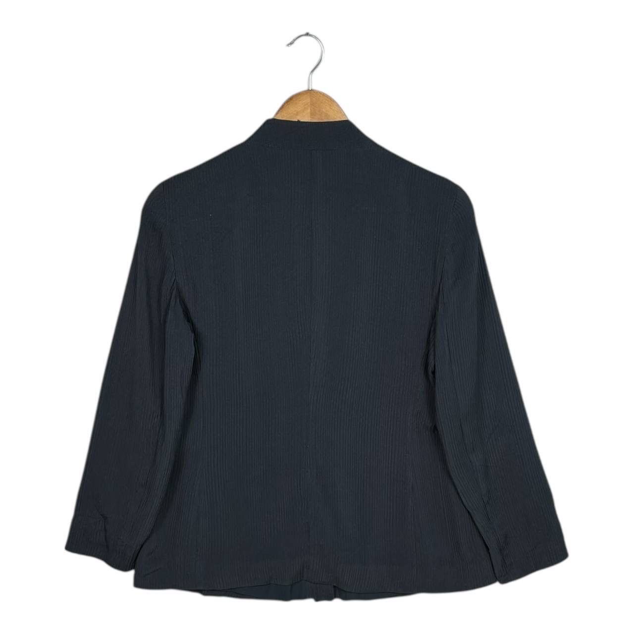 Giorgio Armani Vintage Giorgio Armani Black Textured Silk Blazer Jacket 42 Size M / US 6-8 / IT 42-44 - 2 Thumbnail