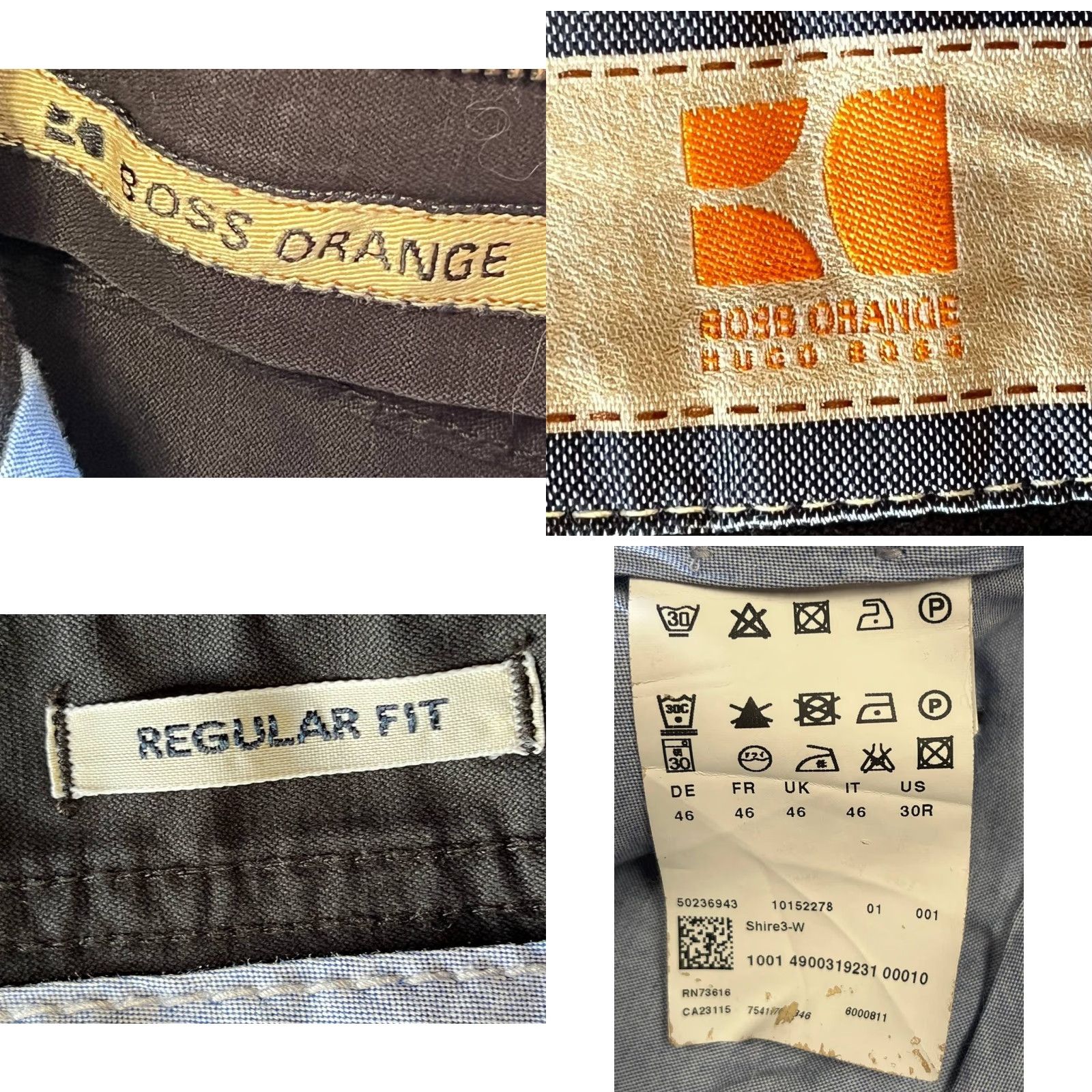 Vintage Hugo Boss Orange Pants Mens 30R Pocket Chino Zip Fly Casual See Minor Stain Pic Size US 30 / EU 46 - 8 Thumbnail