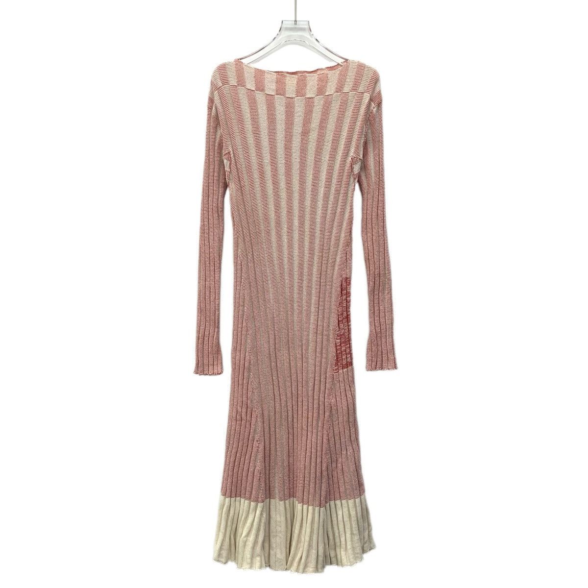 Celine Celine Pink Vertical Striped Long Sleeve Knit Dress K26WX Size M / US 6-8 / IT 42-44 - 1 Thumbnail