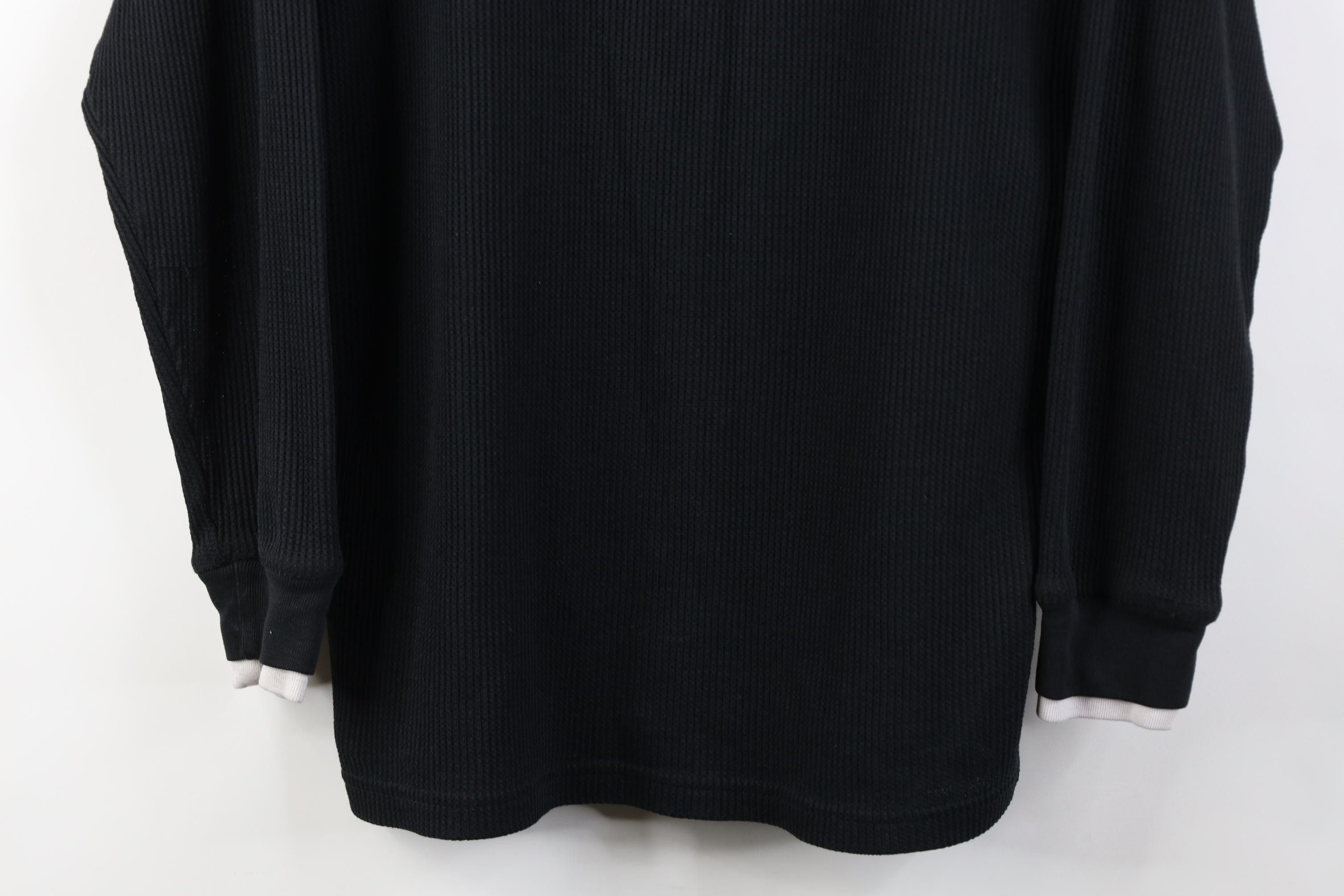 Vintage Vintage 90s Streetwear Thermal Waffle Knit Henley T-Shirt Size S / US 4 / IT 40 - 3 Thumbnail