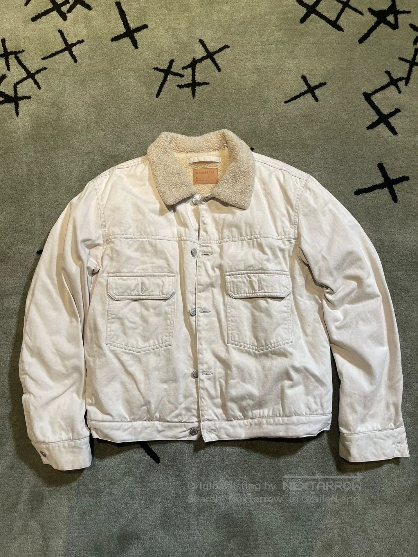 Helmut Lang helmut lang 1998 lamb wool denim jacket. Size US XXL / EU 58 / 5 - 1 Thumbnail