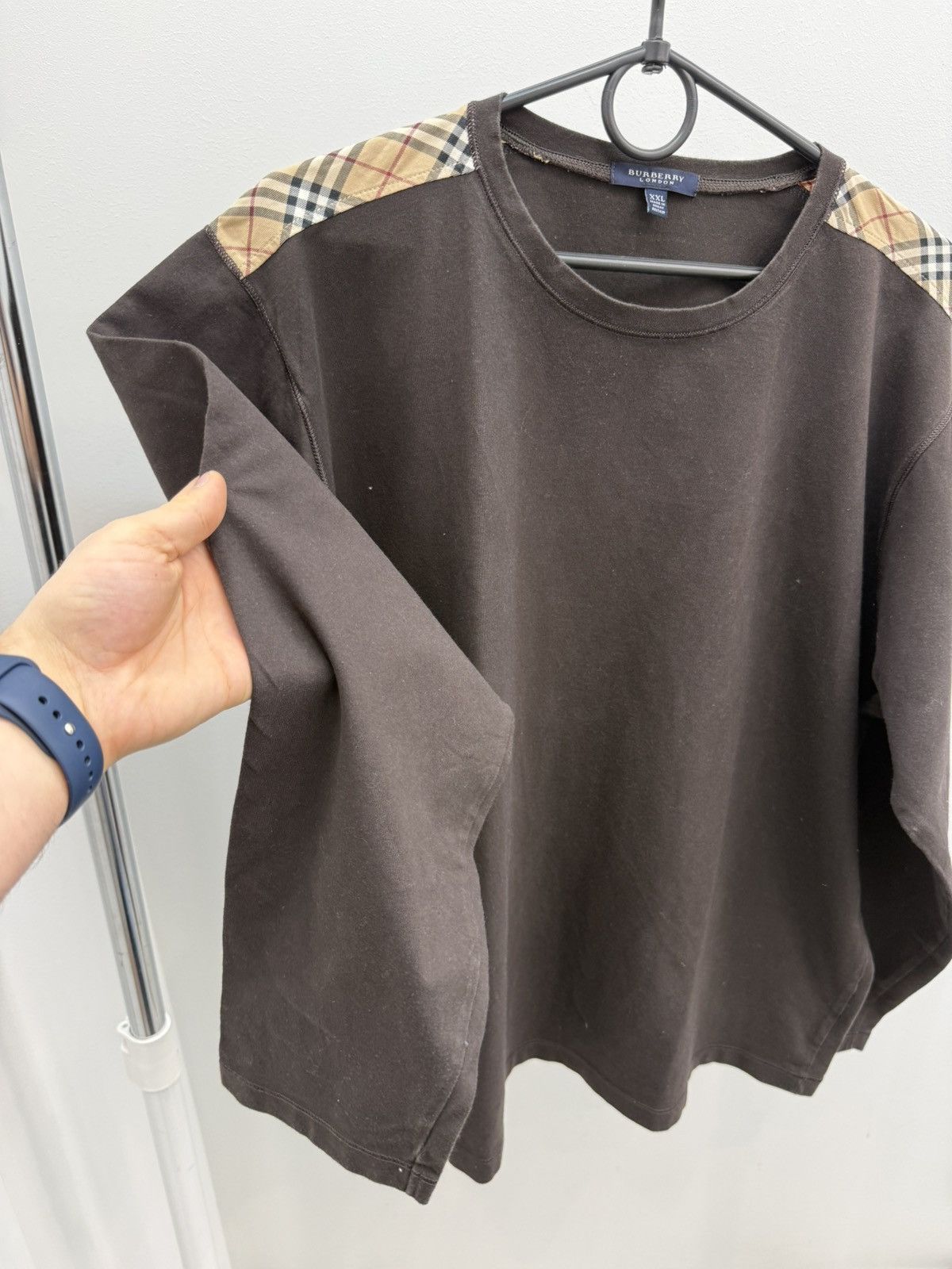 Burberry Burberry London Nova Check Long Sleeve T-shirt Size US XXL / EU 58 / 5 - 2 Thumbnail