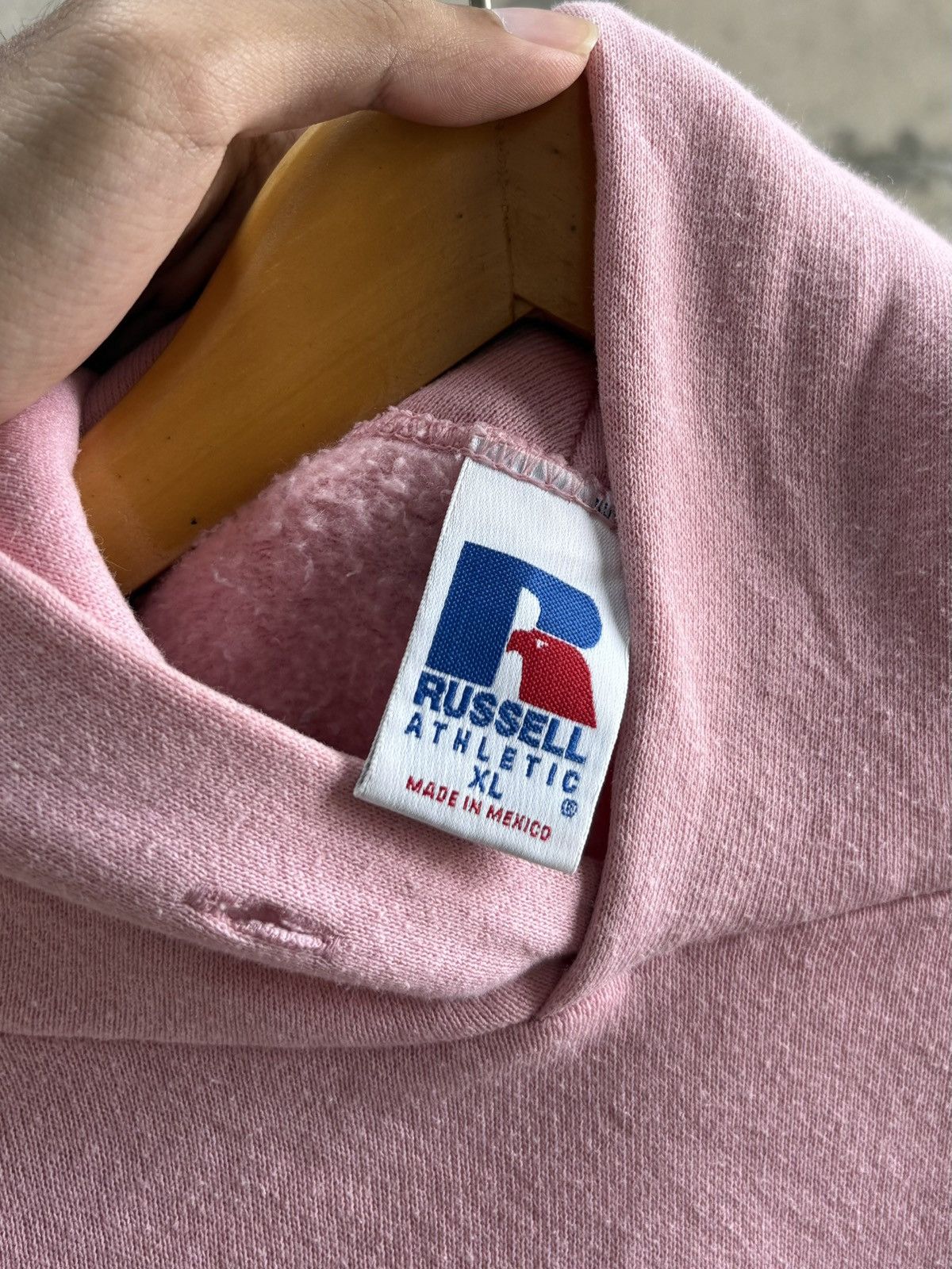 Vintage Faded Pink Auburn Russell Hoodie Size US L / EU 52-54 / 3 - 5 Thumbnail