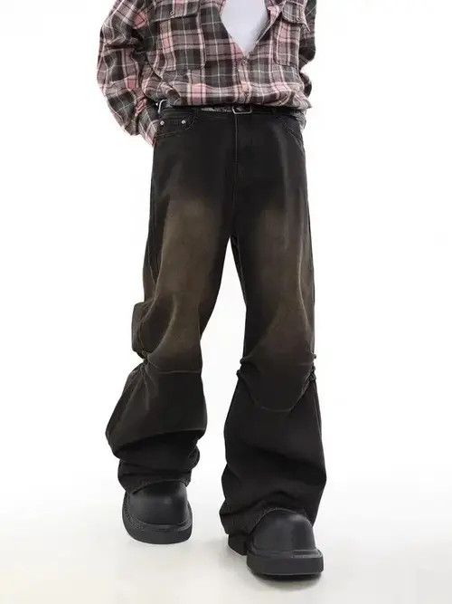 Japanese Brand Vintage vibe washed pleated straight-leg jeans Size US 32 / EU 48 - 2 Thumbnail