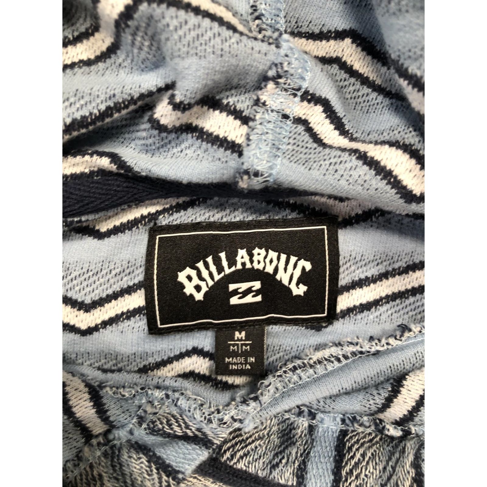 Billabong Billabong Hoodie Shirt Mens M Blue Striped Lightweight Pullover Pocket Wool? (Note: Wool not in original) Size US M / EU 48-50 / 2 - 7 Thumbnail