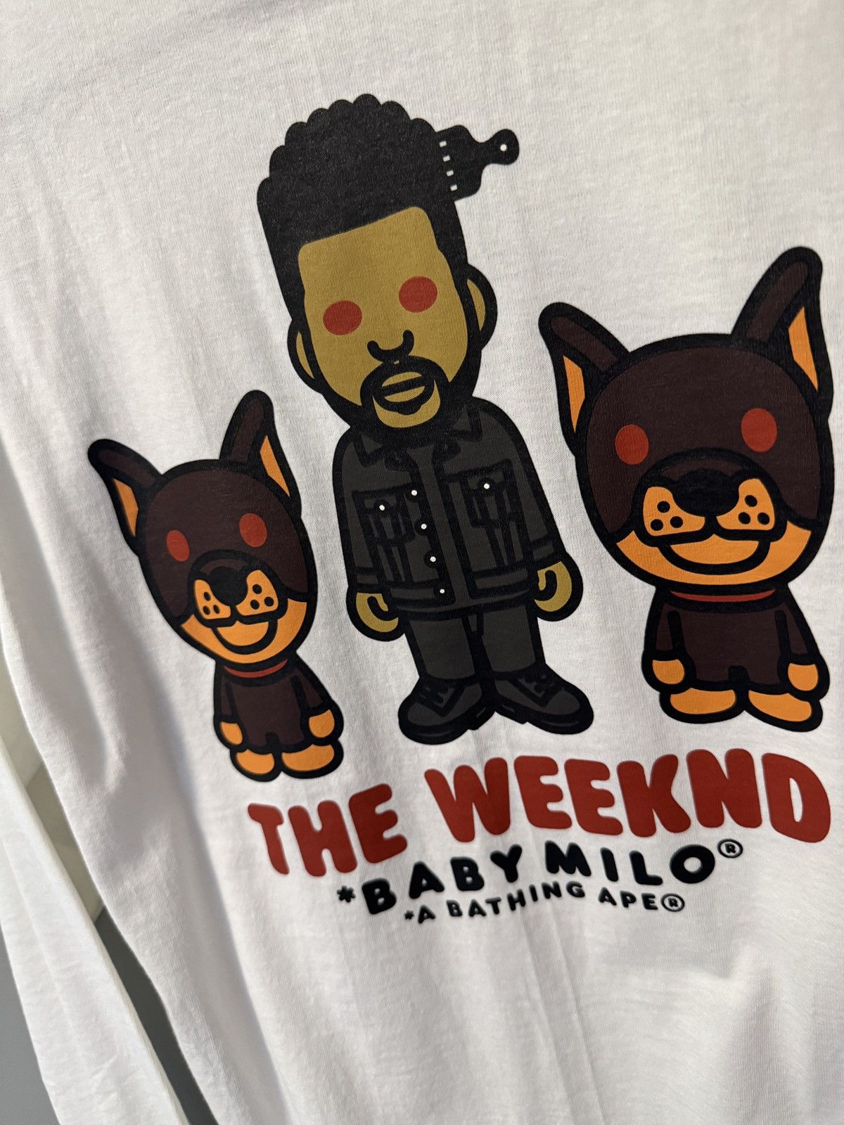 注目ブランドのギフト The collab Rare Weeknd The × Bape Weeknd sleeve long Bape X トップス
