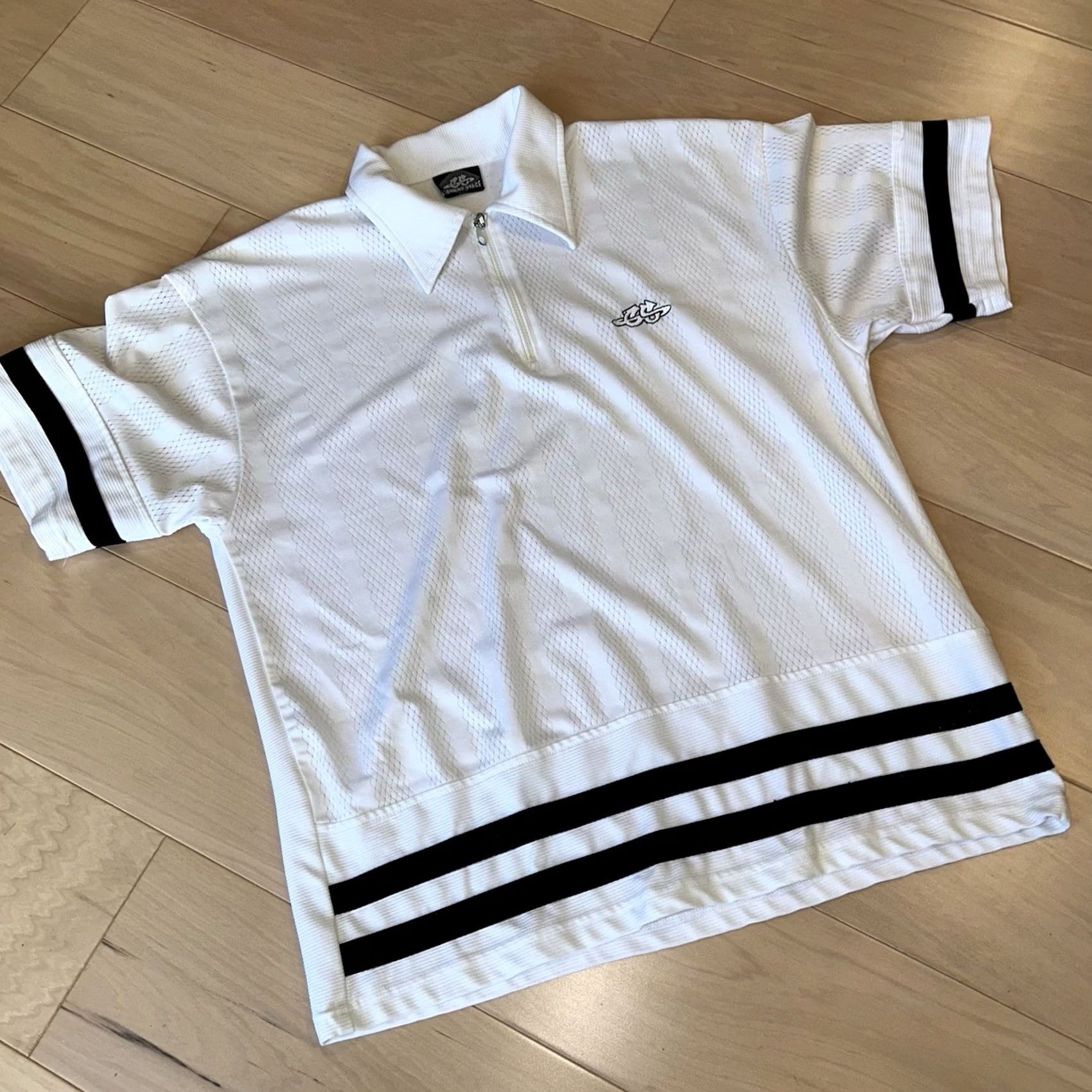 Vintage VINTAGE Garment Stage Polo Shirt USA Made White 1/4 Zip Men’s XL *Stain Size US XL / EU 56 / 4 - 3 Thumbnail