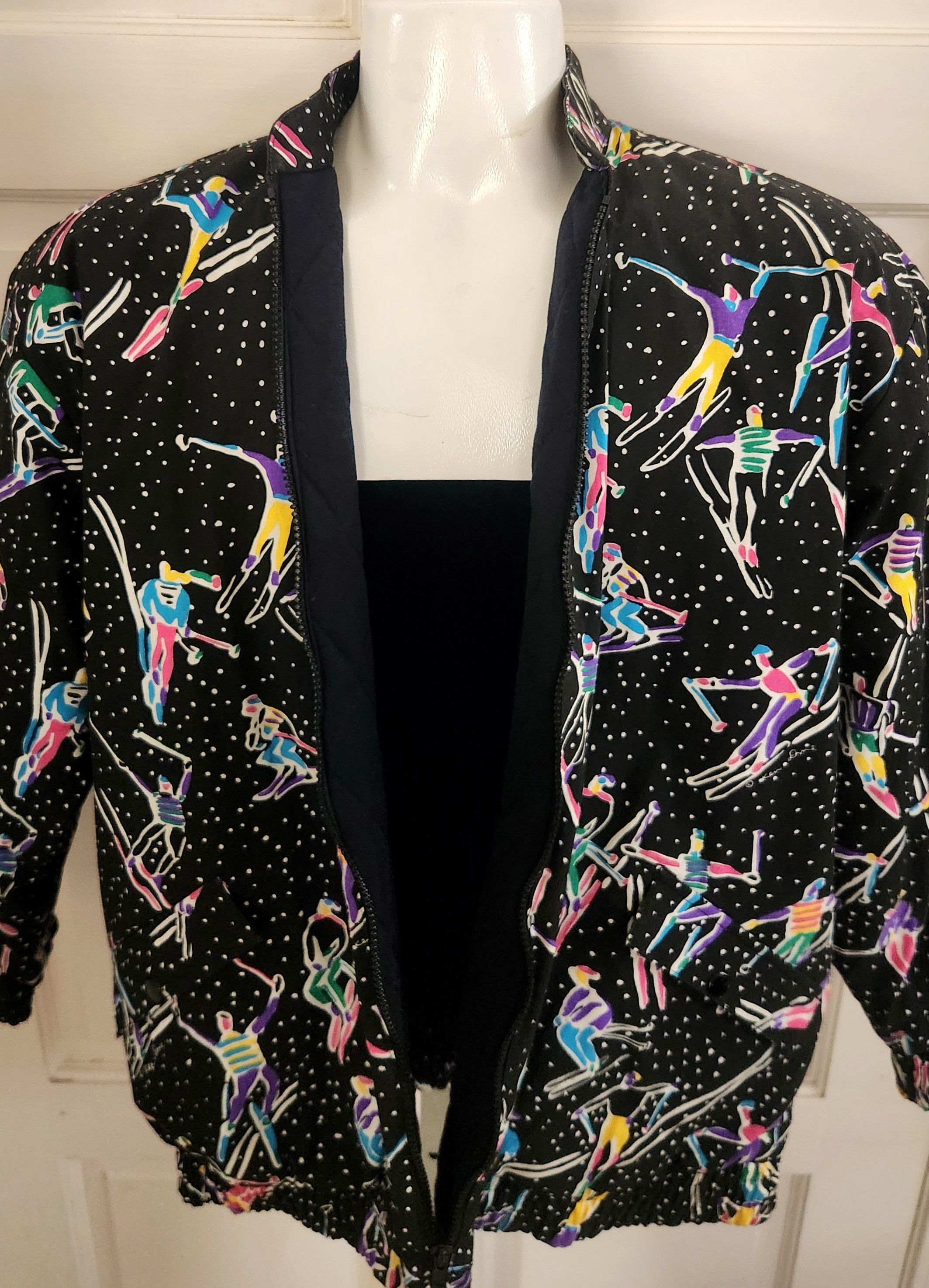Other Vintage 80s 90s Ken Done Art To Wear Skier Print Bomber Size US M / EU 48-50 / 2 - 5 Thumbnail