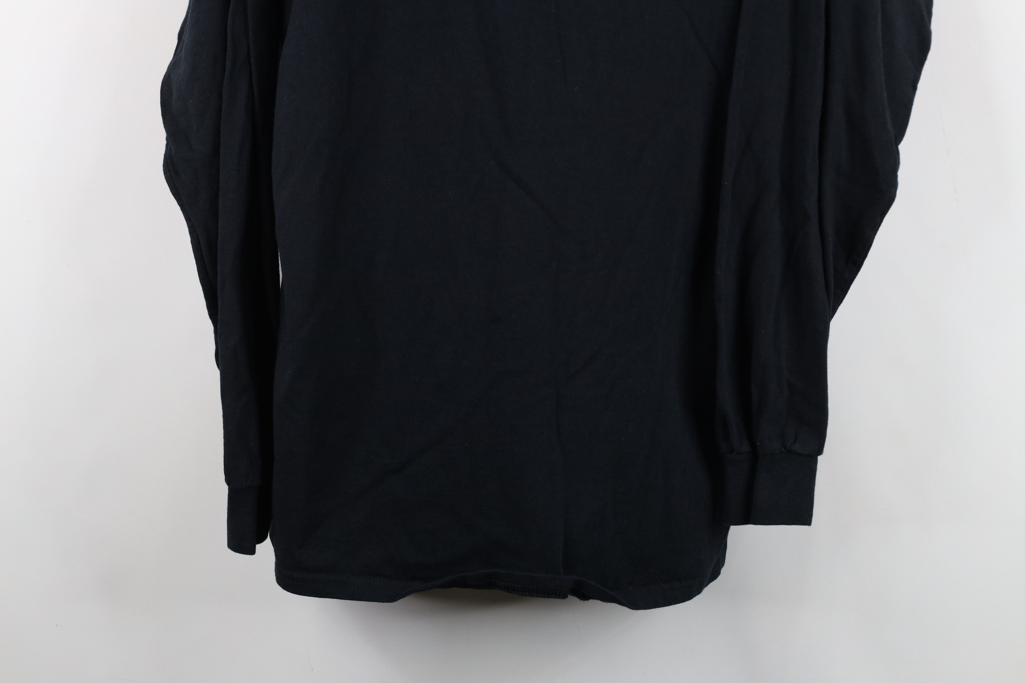 Vintage Vintage 90s Y2K Streetwear Blank Long Sleeve T-Shirt Black Size US L / EU 52-54 / 3 - 3 Thumbnail