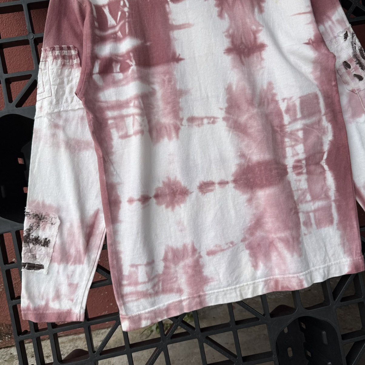 Japanese Brand Tie-Dye Stitching Boro Patches Long Sleeve Tee Size US M / EU 48-50 / 2 - 14 Thumbnail