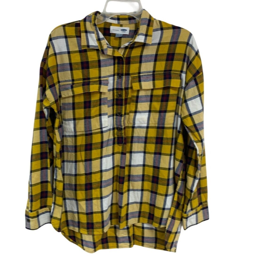 Old Navy Old Navy Womens Medium Cotton Long Sleeve Button Up Shirt Size M / US 6-8 / IT 42-44 - 1 Thumbnail
